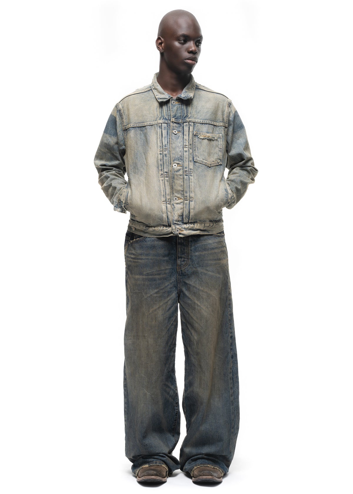 JAPANESE ASH SELVEDGE BUTTON JACKET