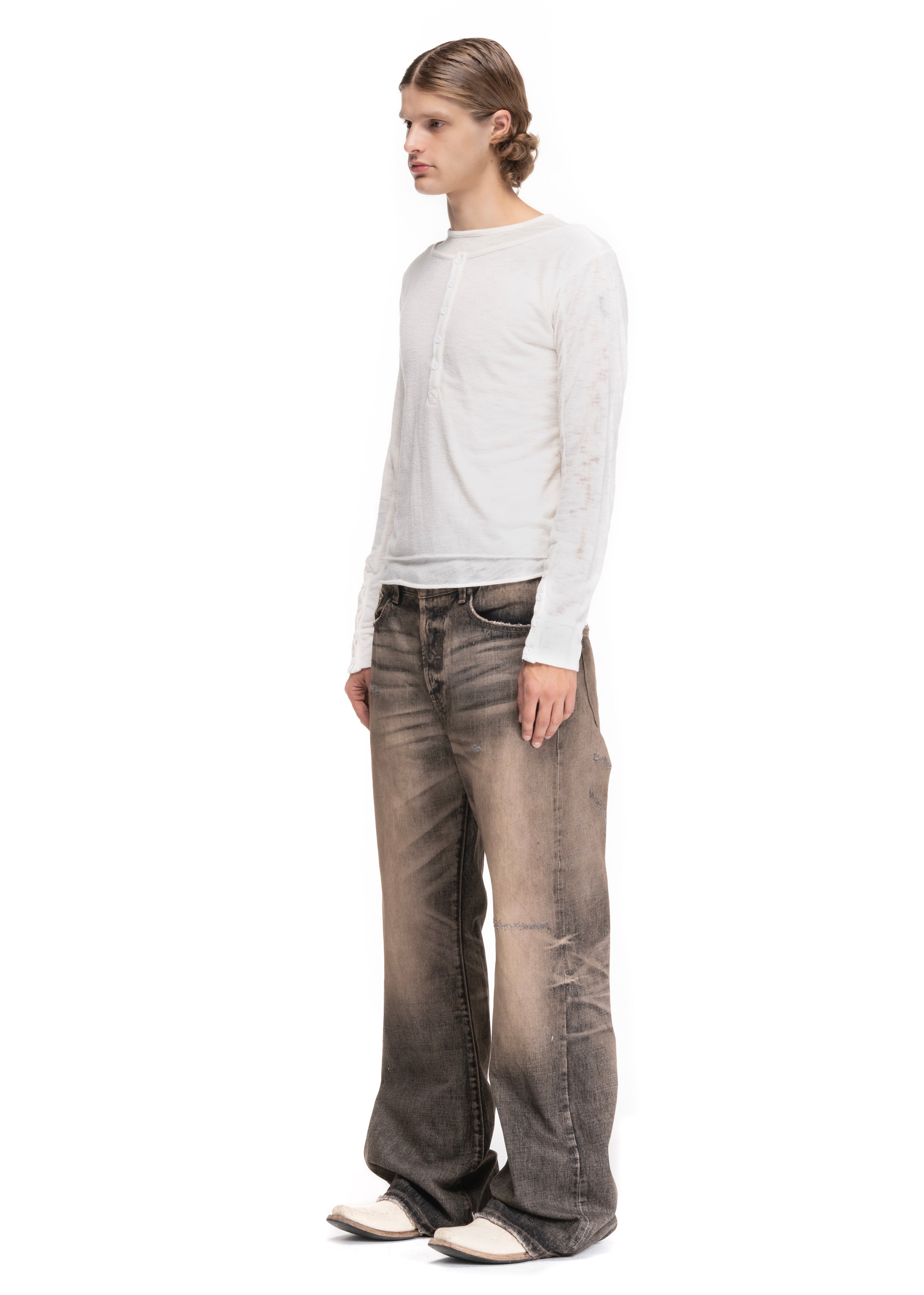 SOLAR FADE SELVEDGE DENIM BOOTCUT – NO/FAITH STUDIOS