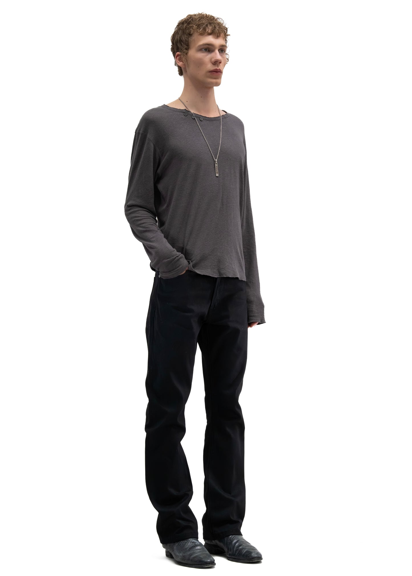 JAPANESE FITTED SELVEDGE BOOTCUT DENIM BLACK