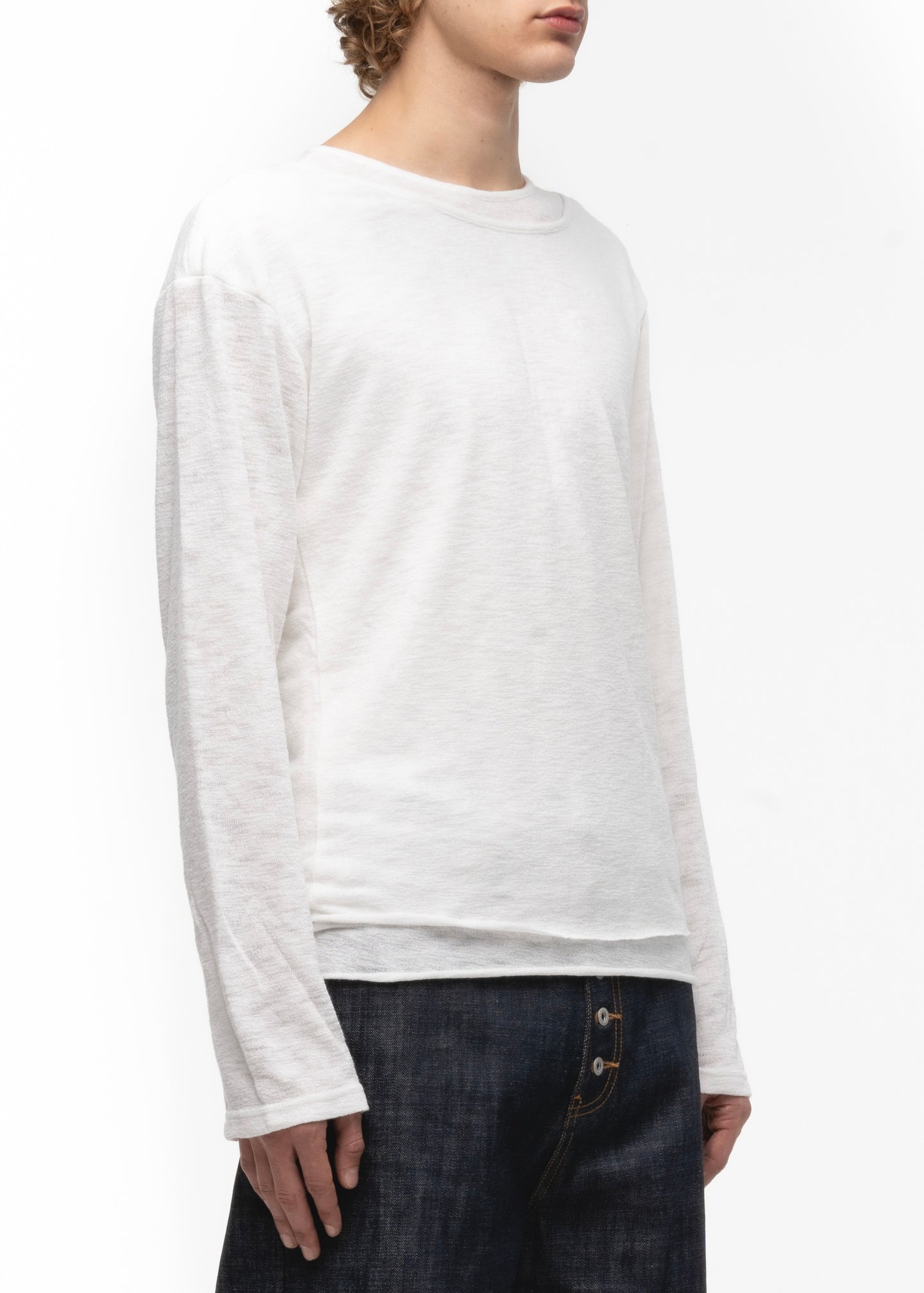 JAPANESE DOUBLE-LAYERED LONGSLEEVE WHITE