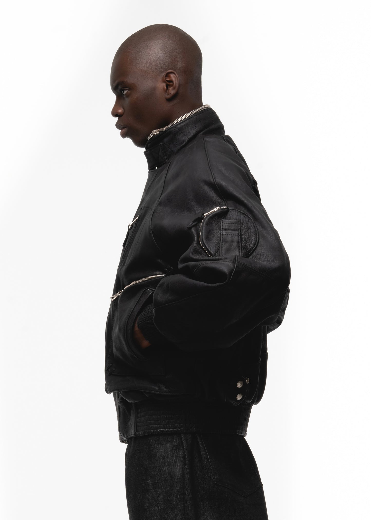 FLIGHT LEATHER COTTON JACKET