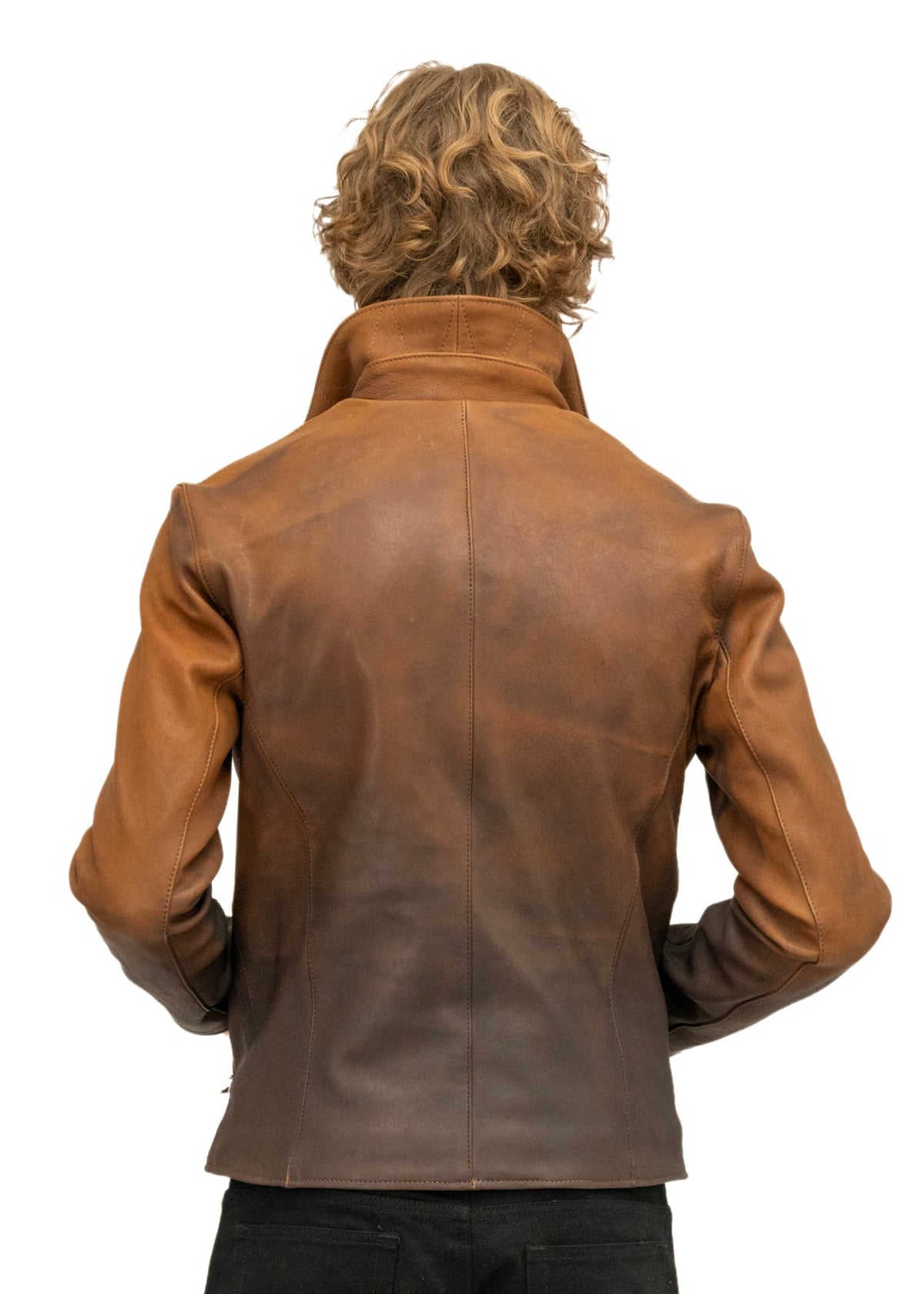 FADED BIKER ONE CUT LEATHER JACKET