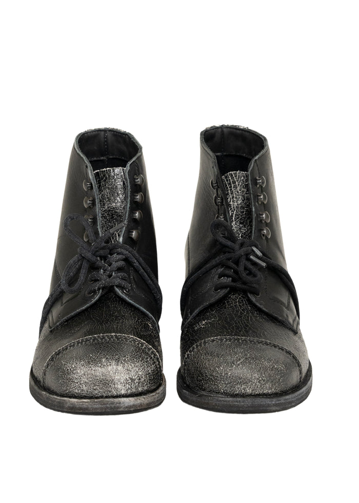 UTILITY BOOTS CRACKED BLACK