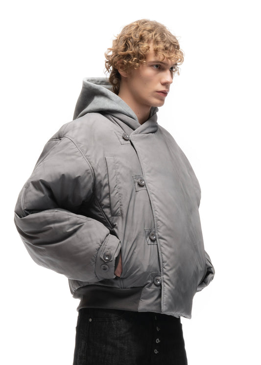 FENCING WAFFLE BOMBER JACKET GREY