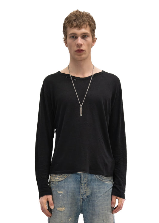 HERITAGE BUTTON-UP LONGSLEEVE BLACK
