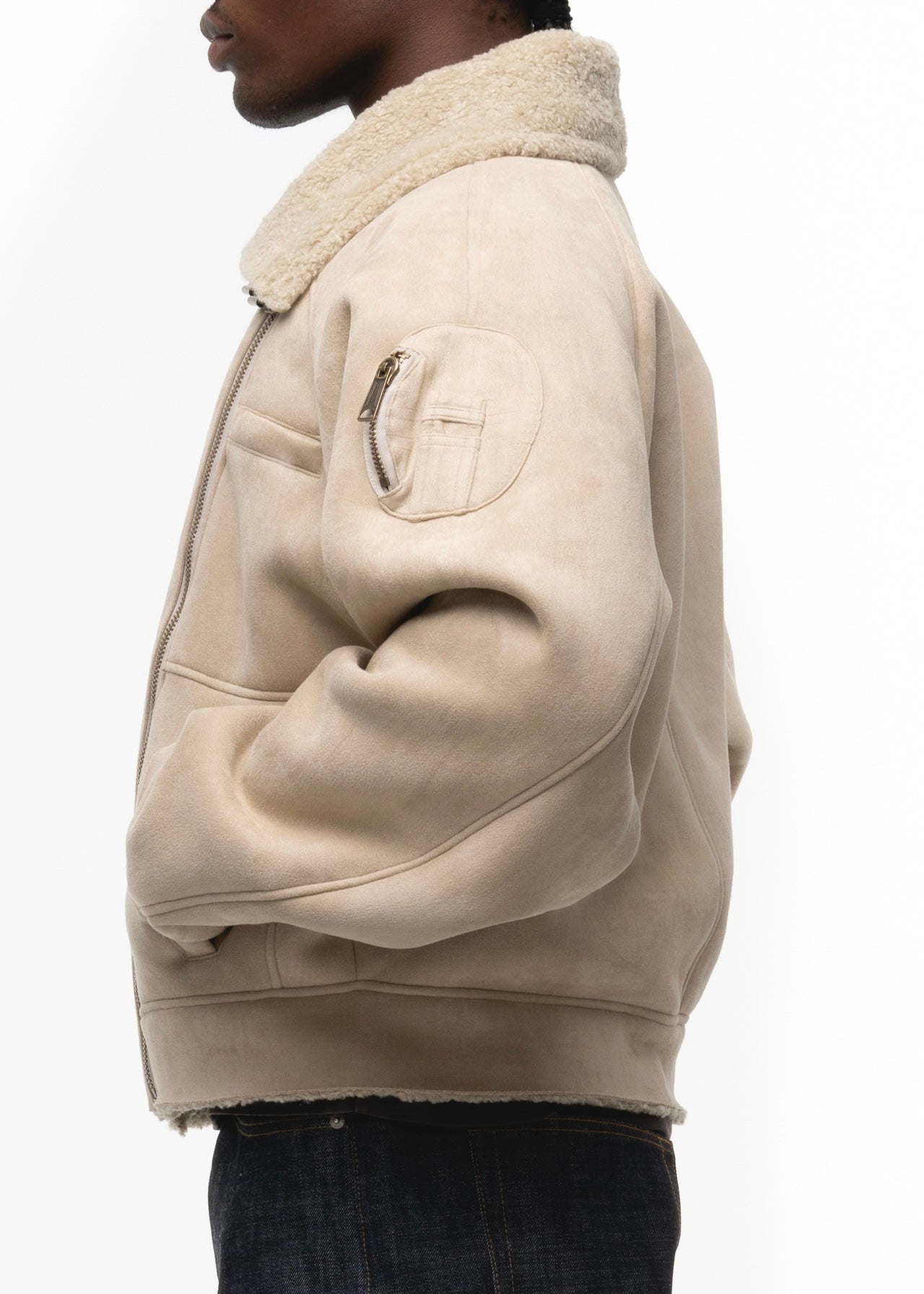 HEAVY FLIGHT SHEARLING JACKET BEIGE