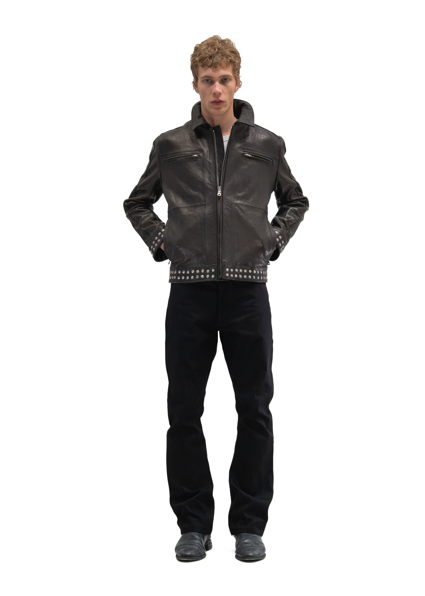 STUDDED HIGHWAY LEATHER JACKET