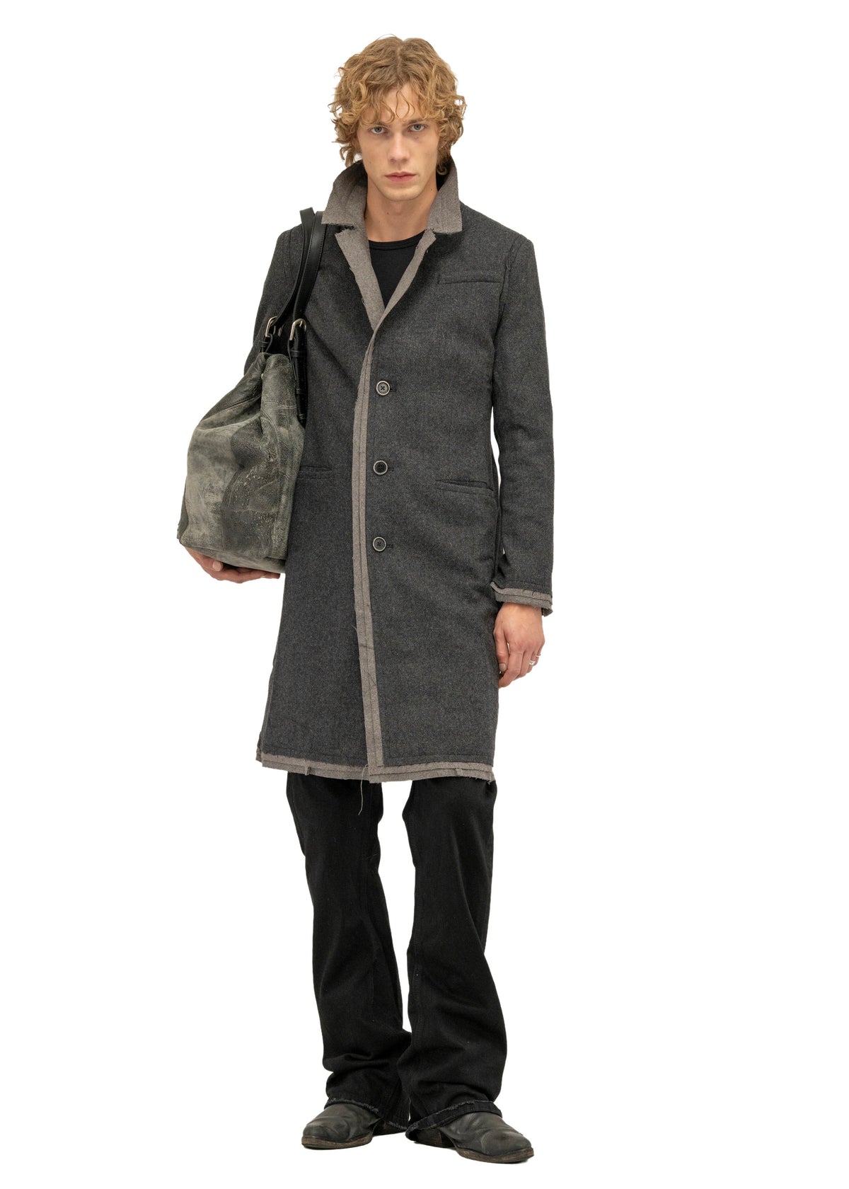 LAYERED WOOL COAT