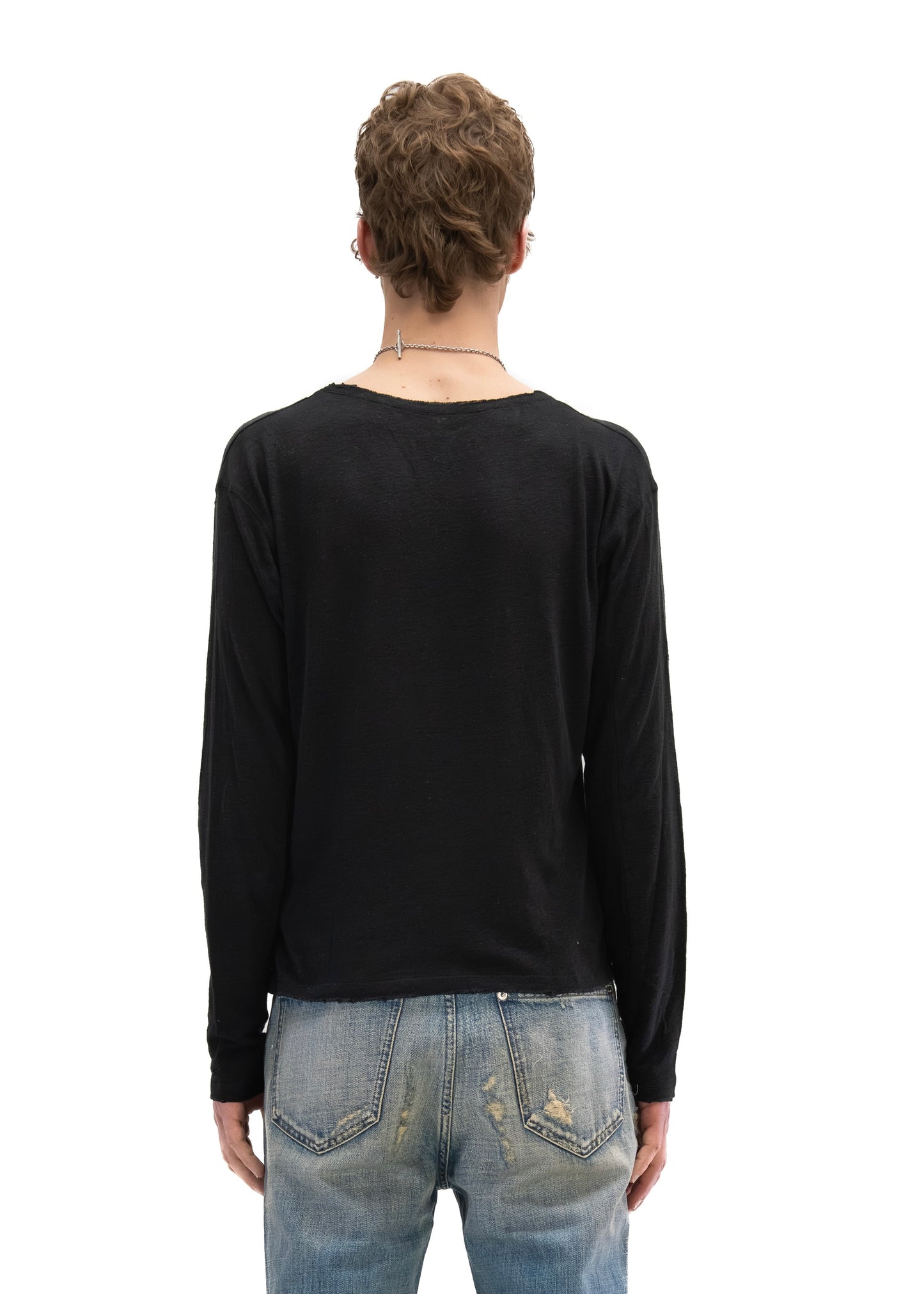HERITAGE BUTTON-UP LONGSLEEVE BLACK