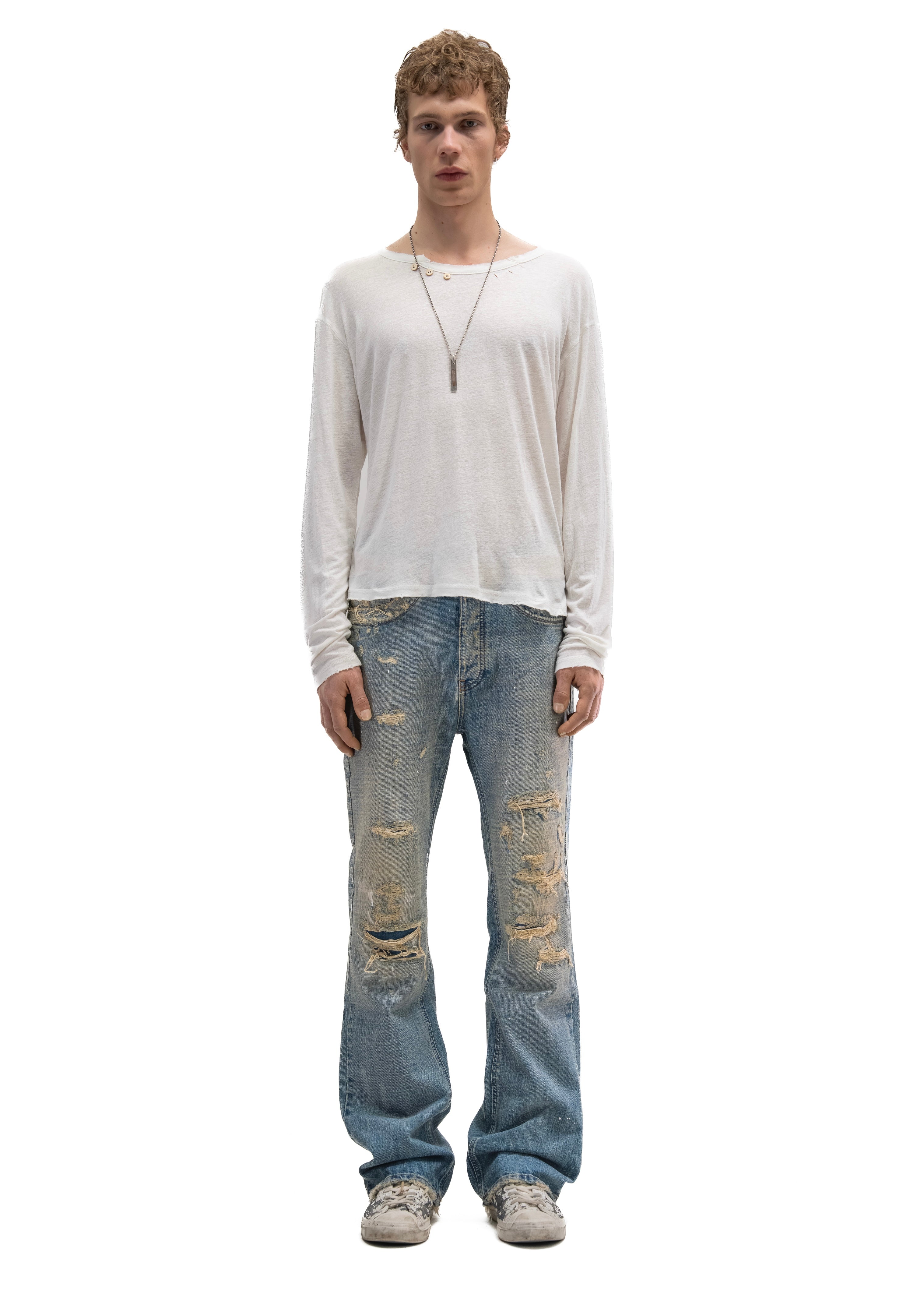 HERITAGE BUTTON-UP LONGSLEEVE WHITE – NO/FAITH STUDIOS