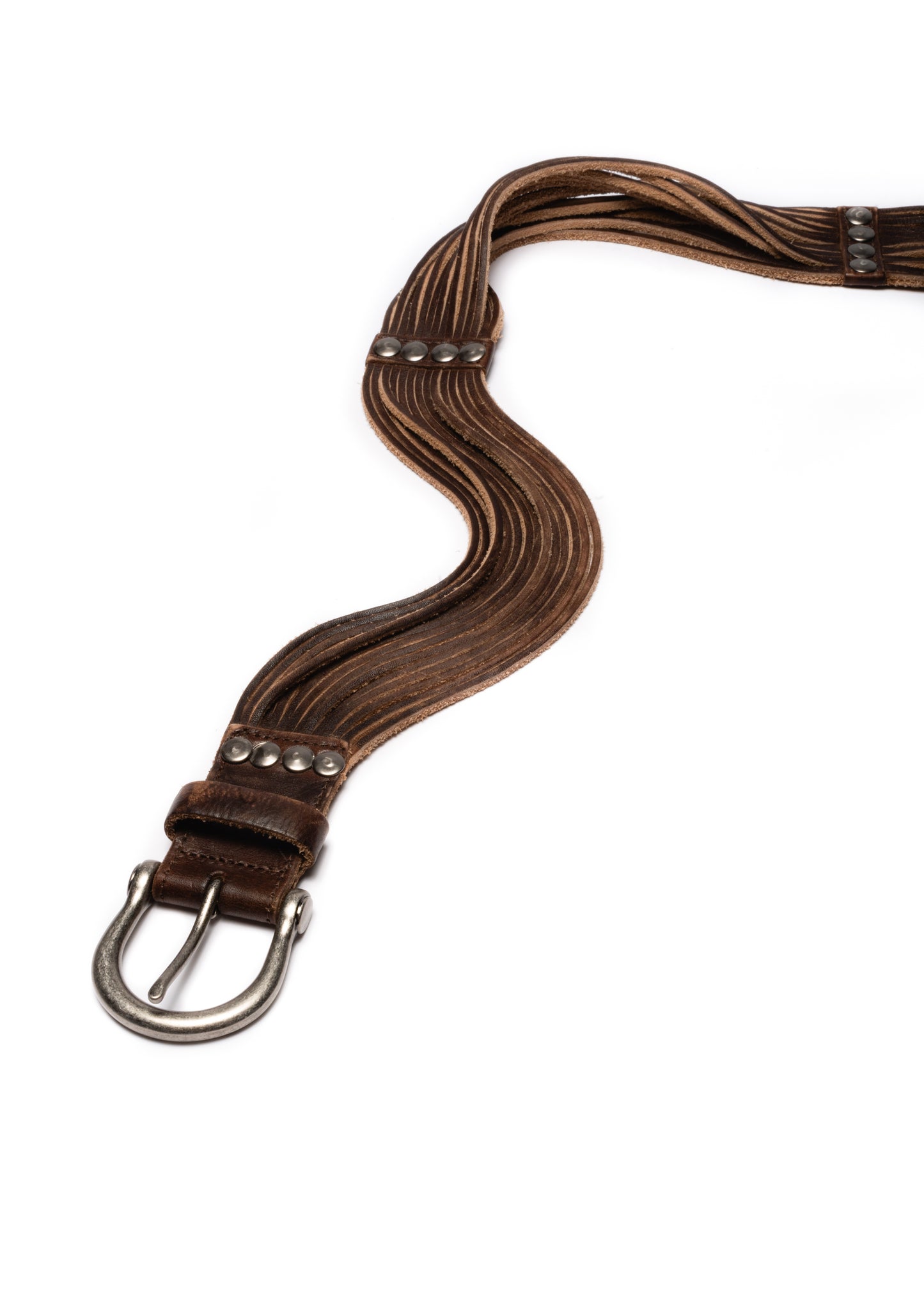 SNAKE BELT USED BROWN