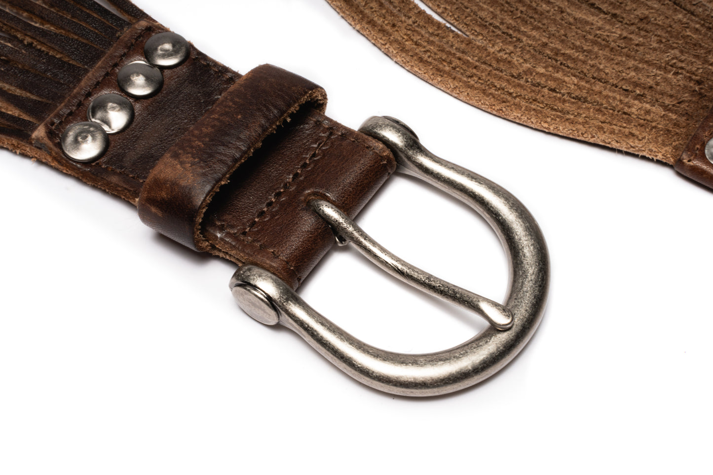 SNAKE BELT USED BROWN