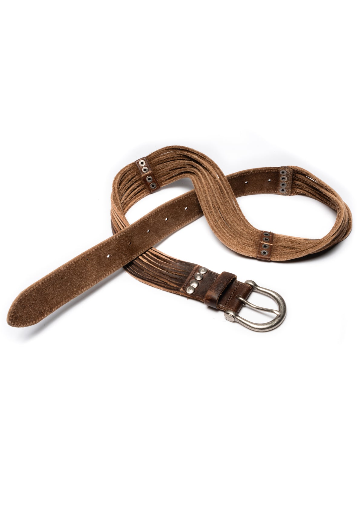 SNAKE BELT USED BROWN
