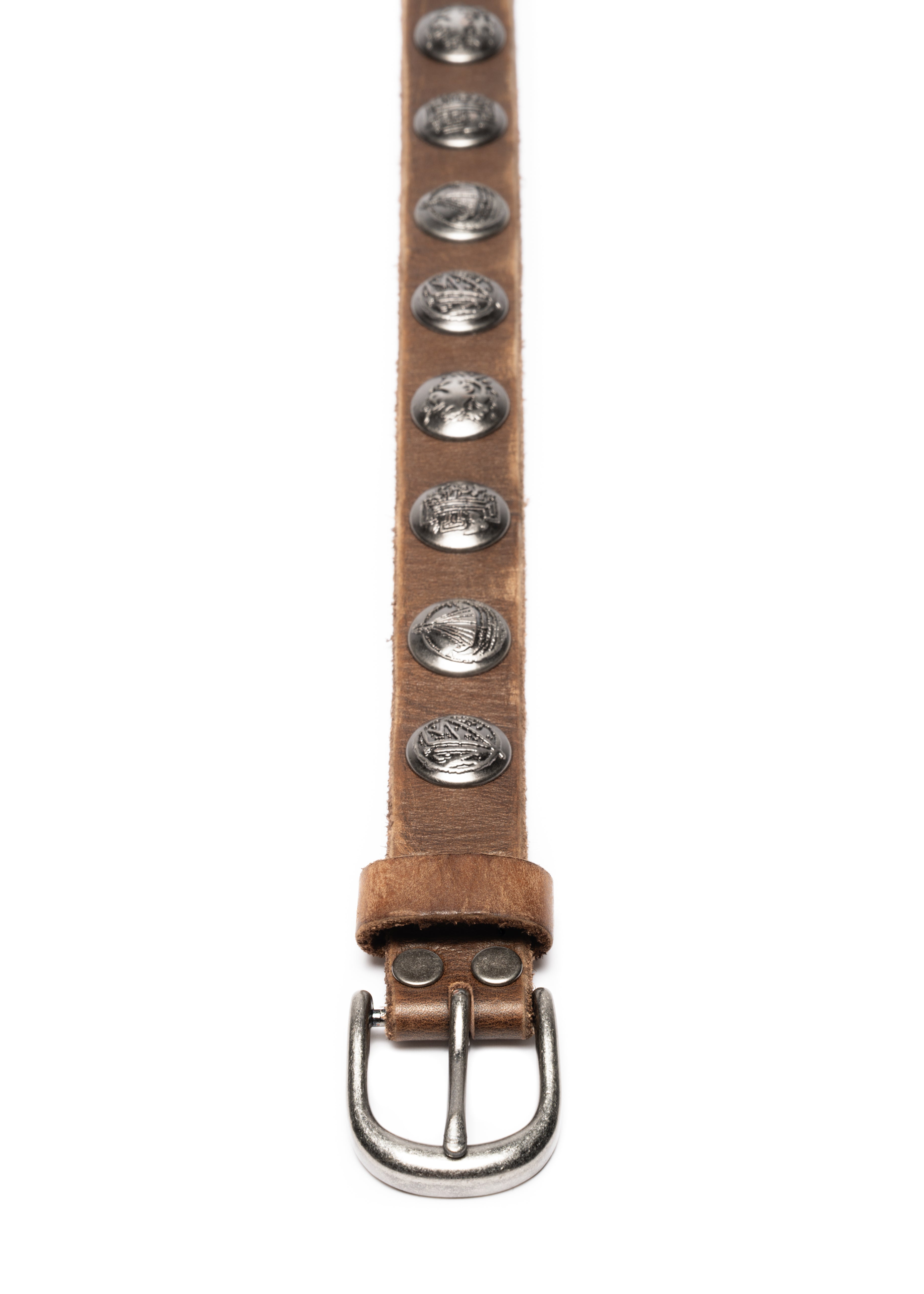NFS EMBLEM BELT BROWN – NO/FAITH STUDIOS