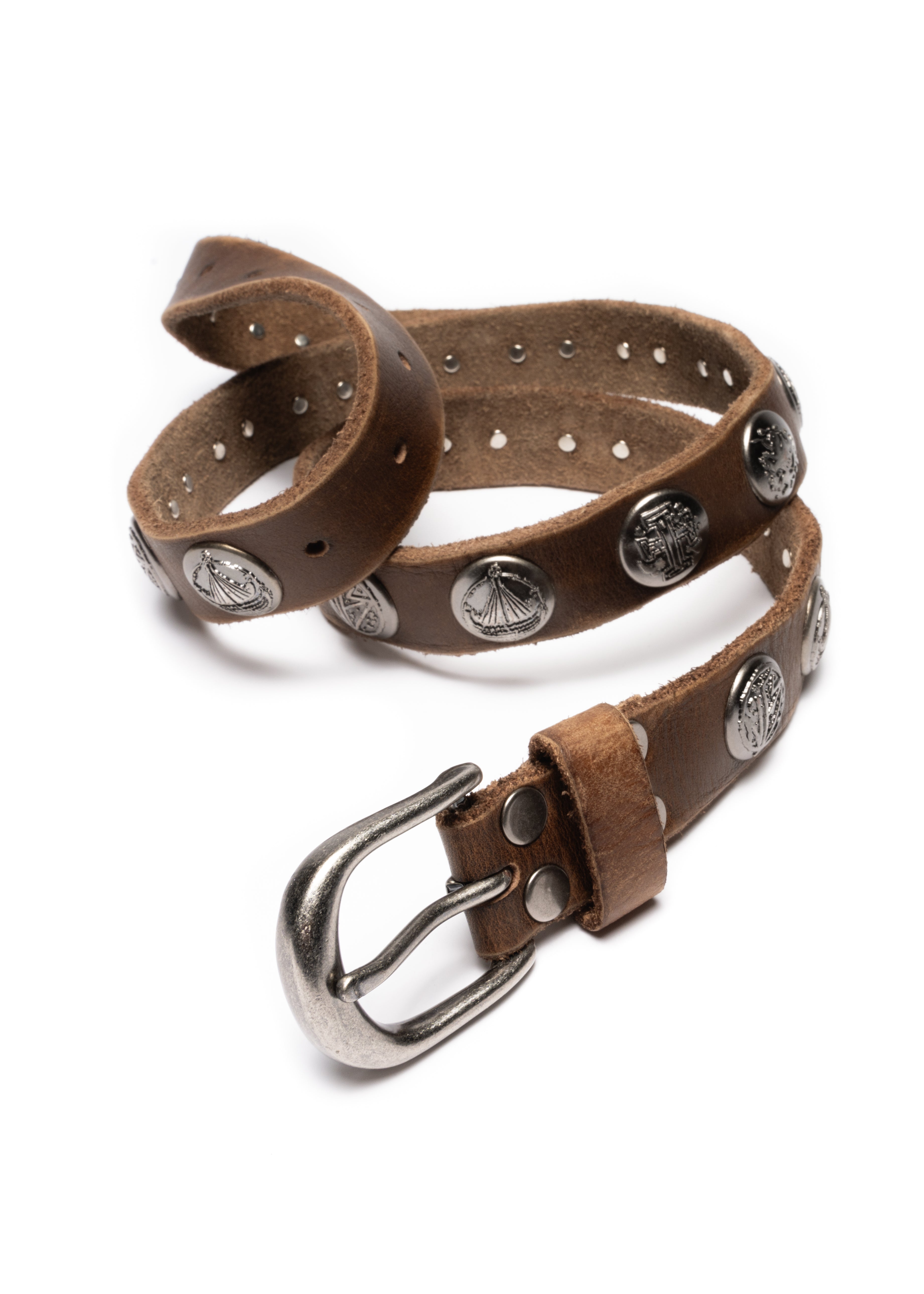 NFS EMBLEM BELT BROWN – NO/FAITH STUDIOS