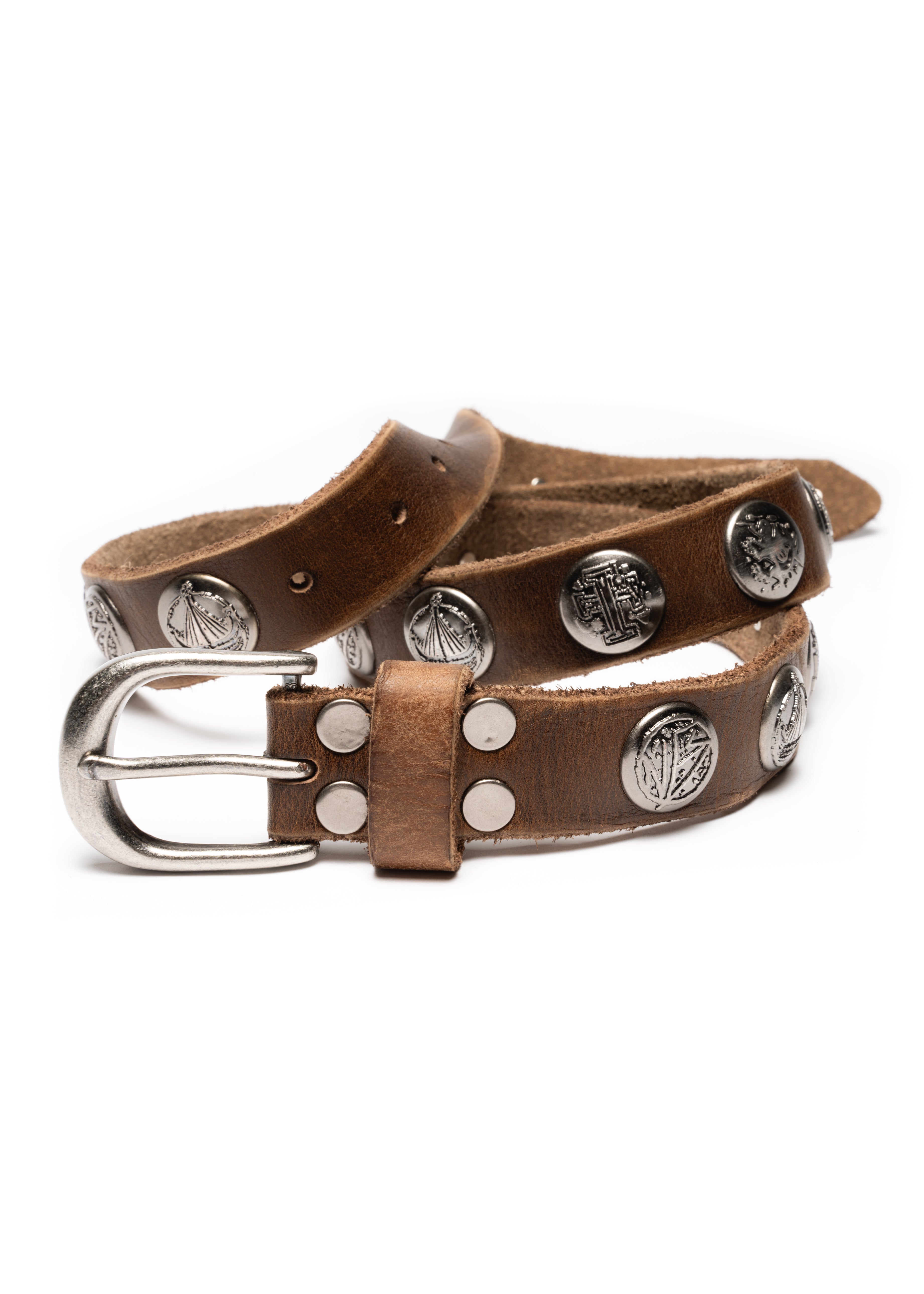 NFS EMBLEM BELT BROWN – NO/FAITH STUDIOS