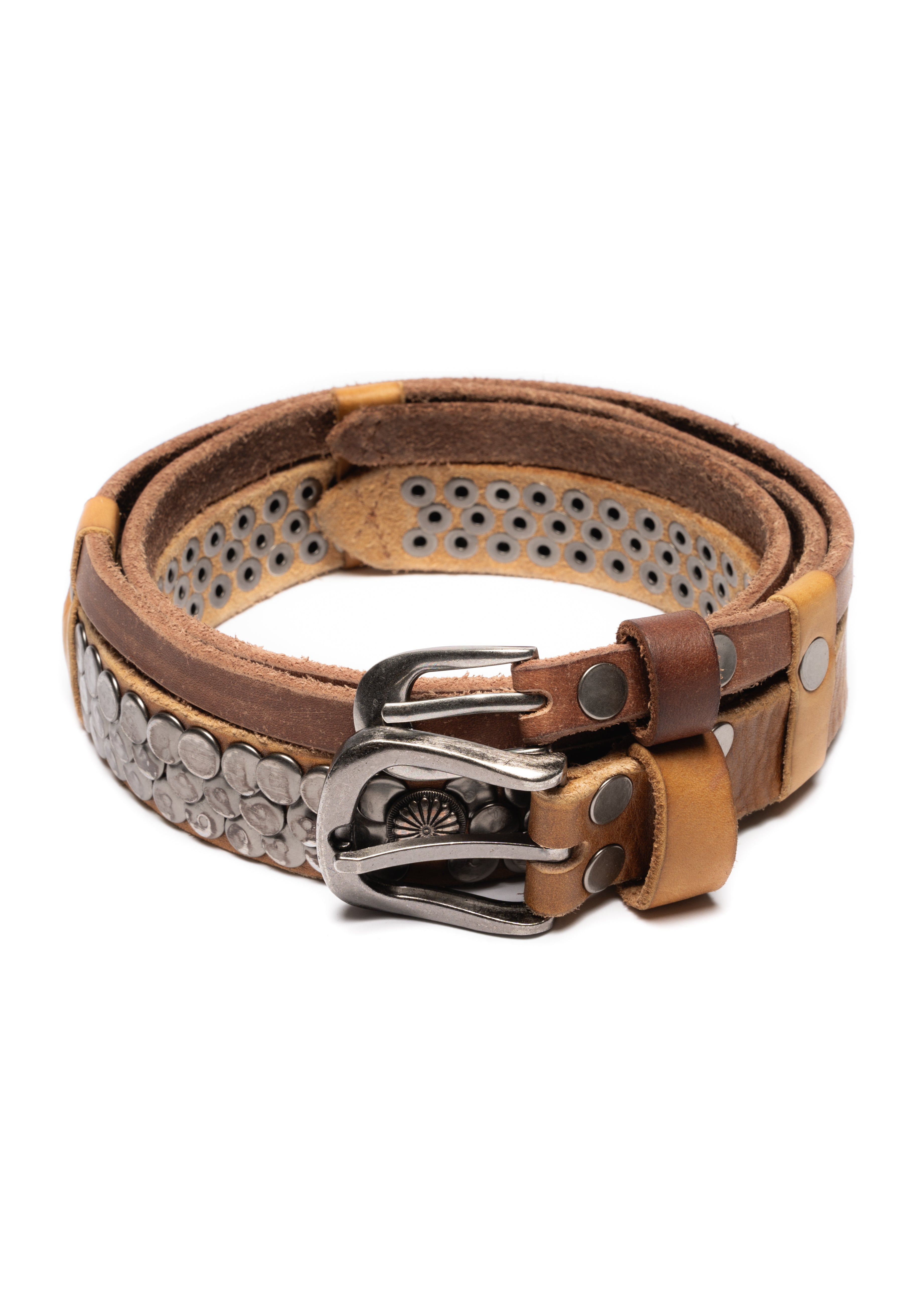 NFS DOUBLE-LAYERED BELT BROWN – NO/FAITH STUDIOS