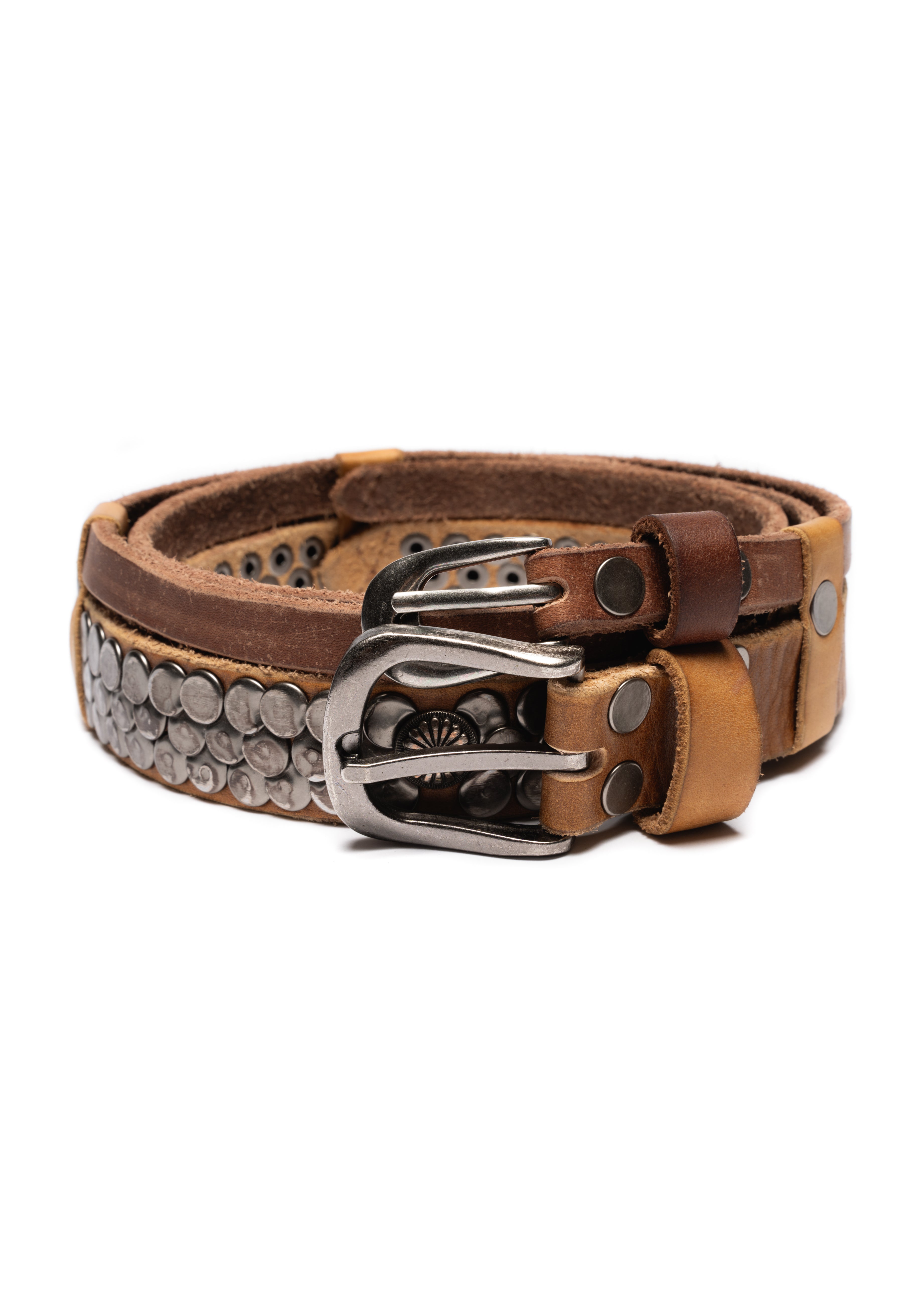 NFS DOUBLE-LAYERED BELT BROWN – NO/FAITH STUDIOS