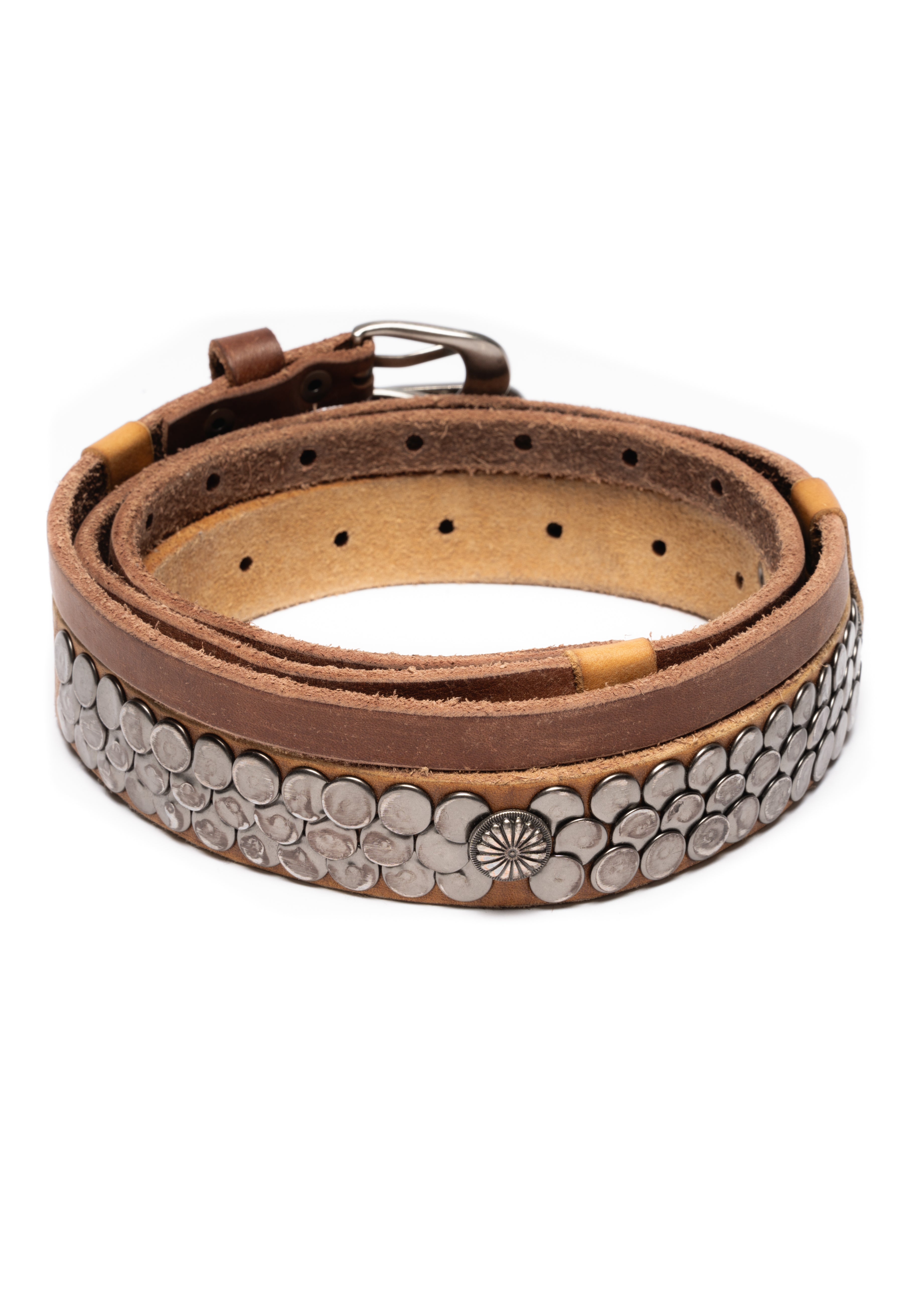 NFS DOUBLE-LAYERED BELT BROWN – NO/FAITH STUDIOS