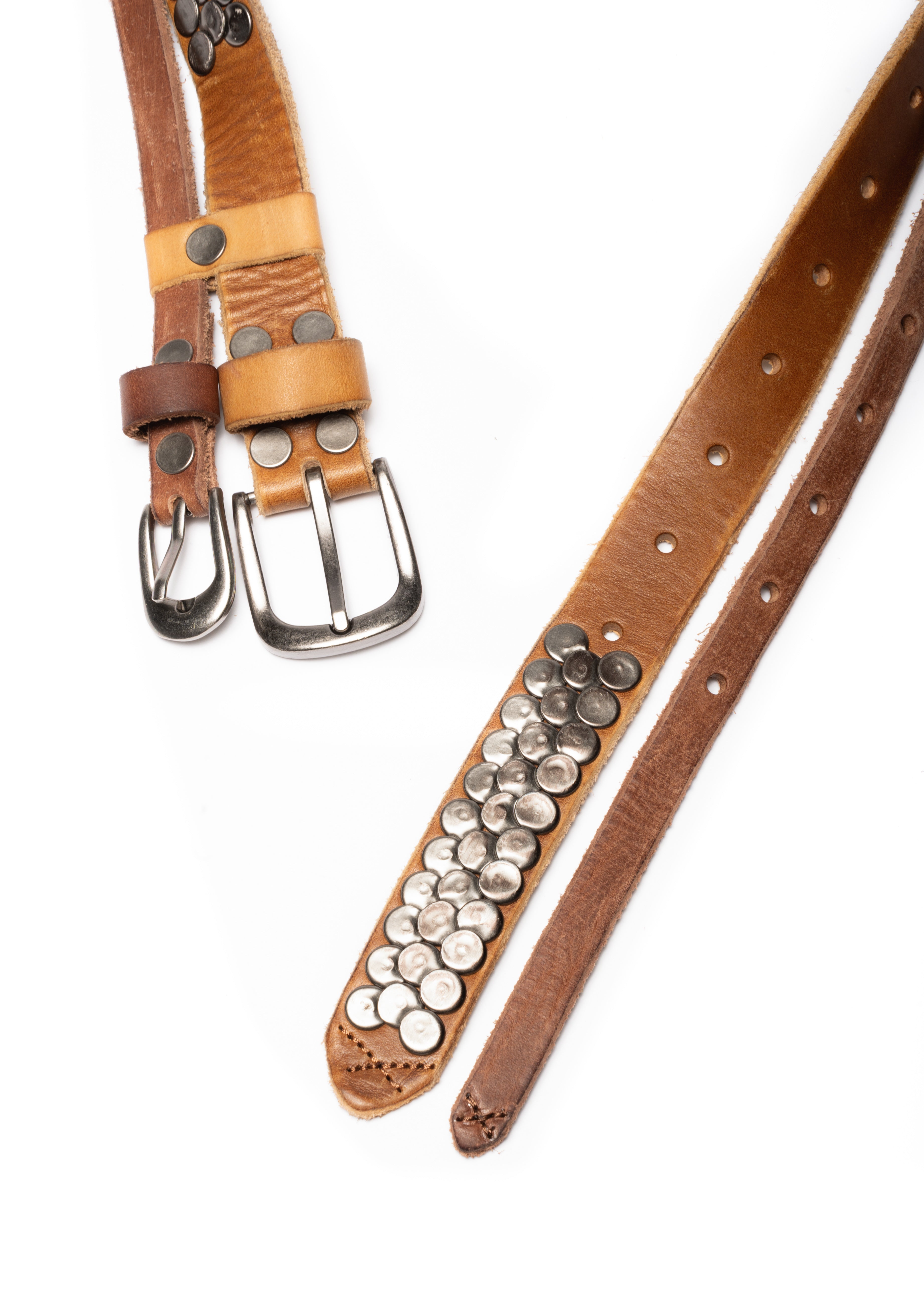 NFS DOUBLE-LAYERED BELT BROWN – NO/FAITH STUDIOS