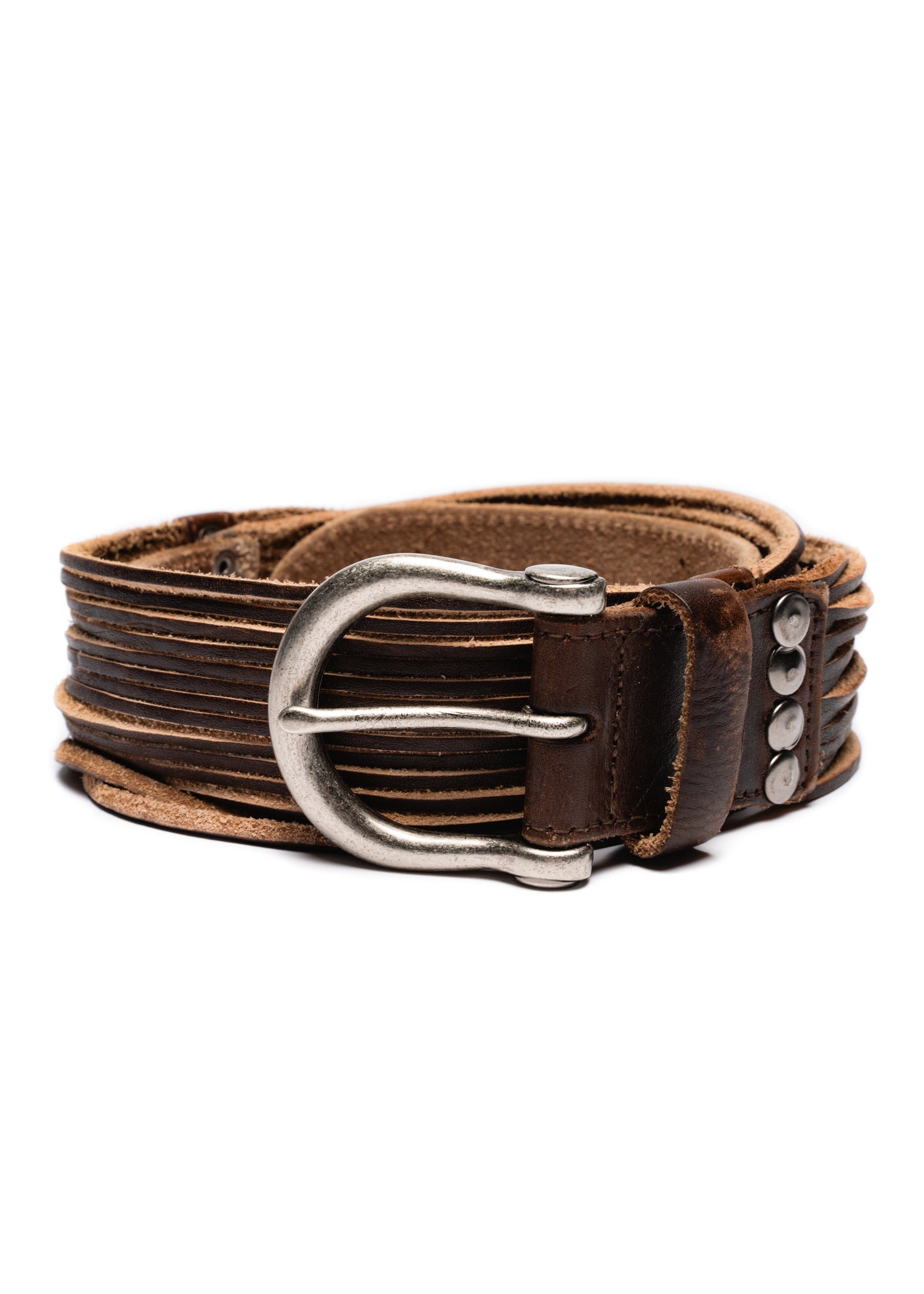 SNAKE BELT USED BROWN