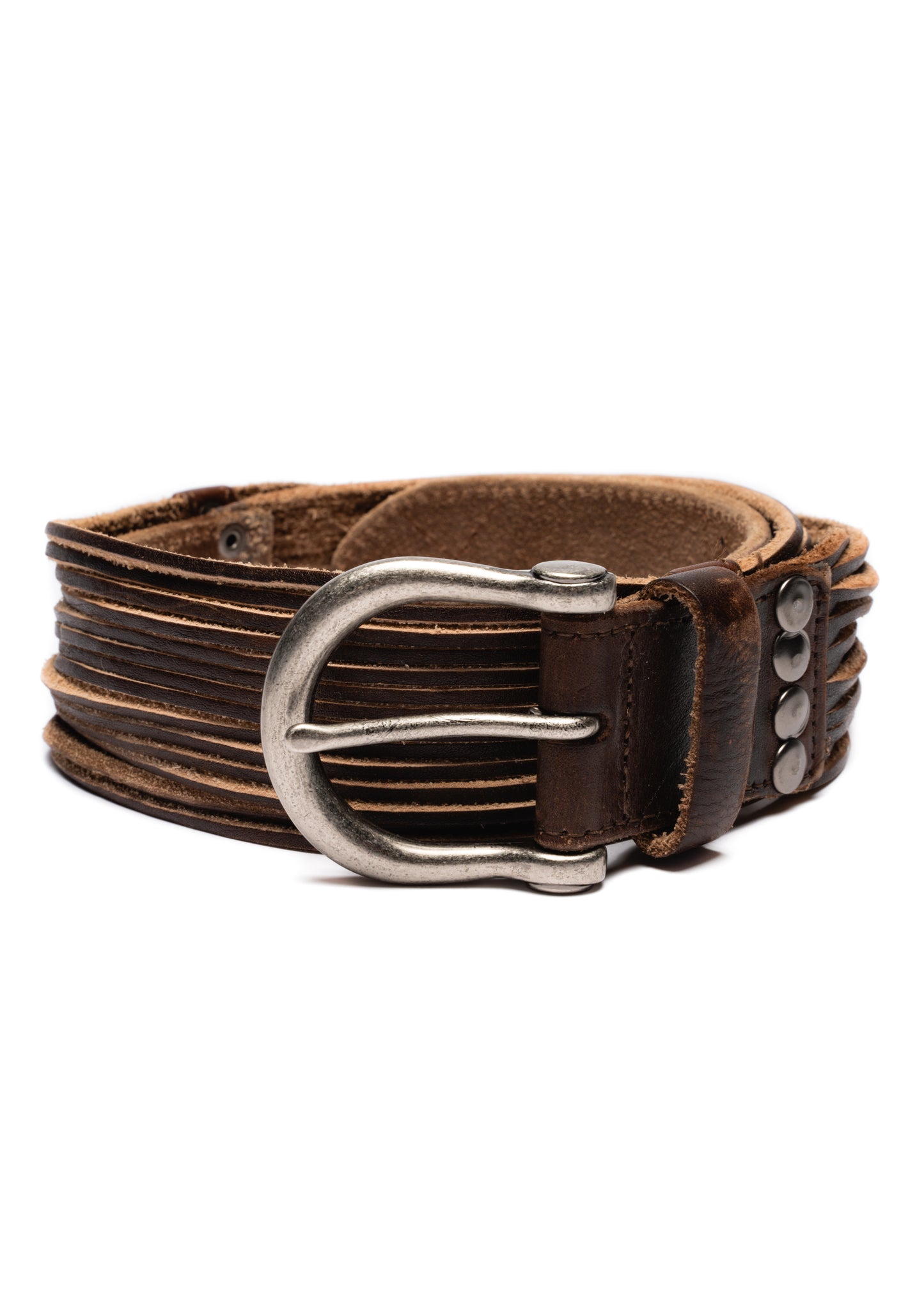 SNAKE BELT USED BROWN