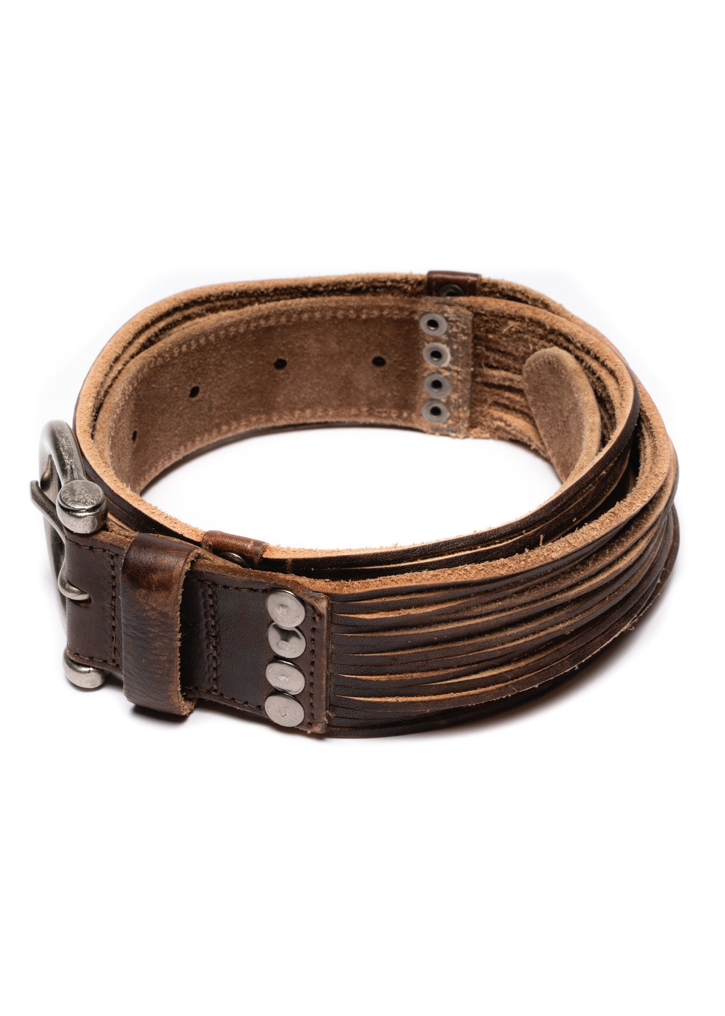 SNAKE BELT USED BROWN