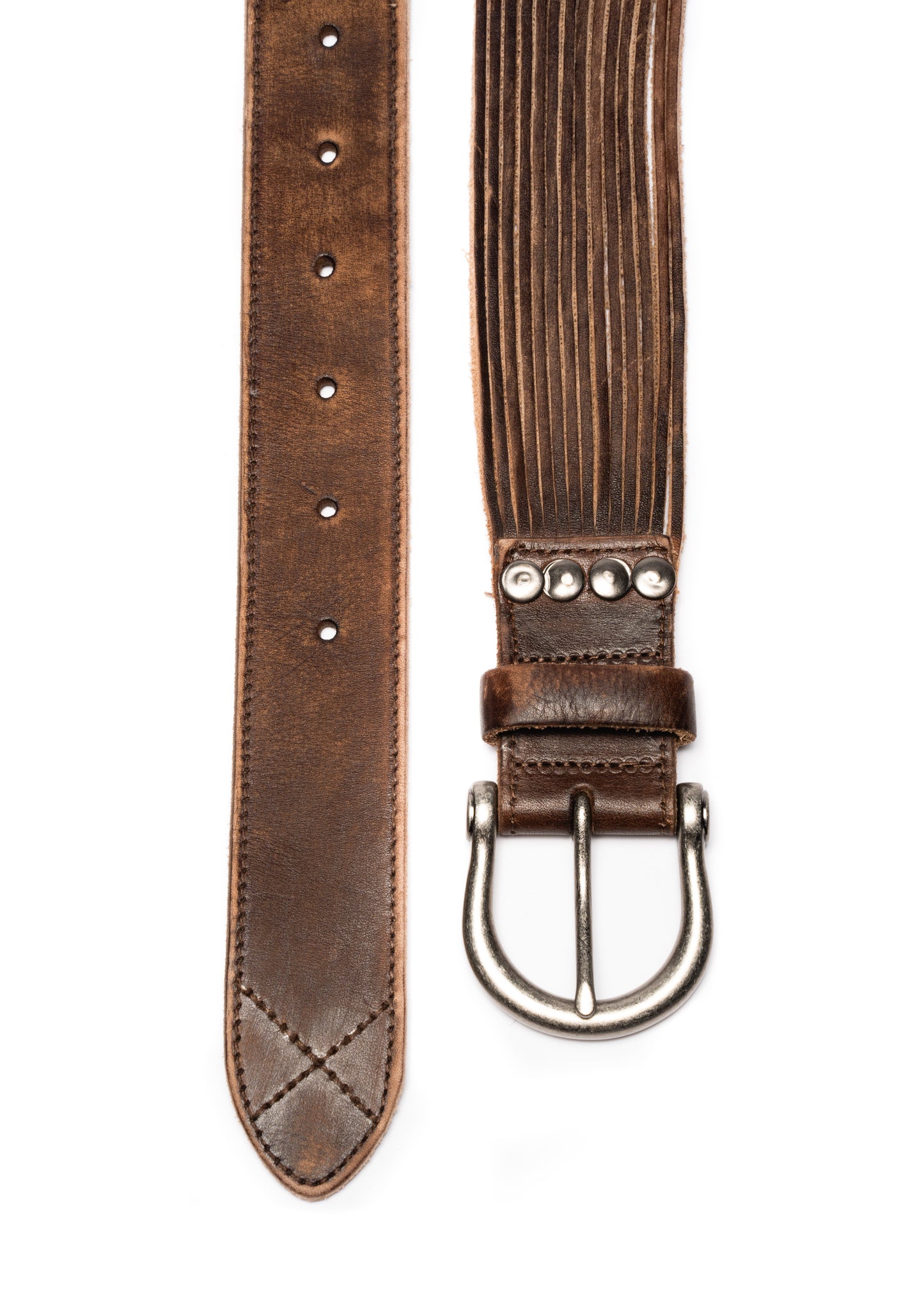 SNAKE BELT USED BROWN