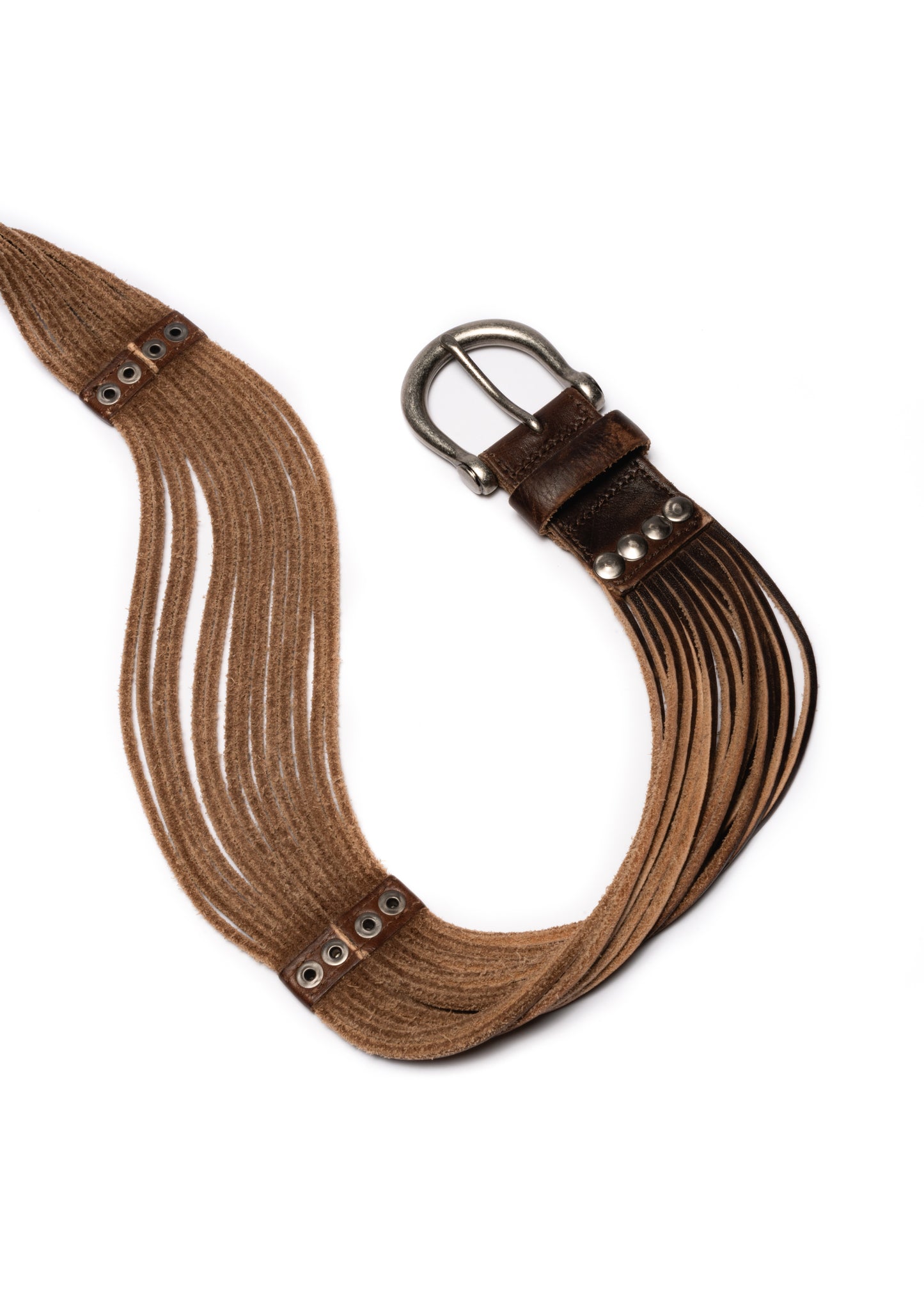 SNAKE BELT USED BROWN