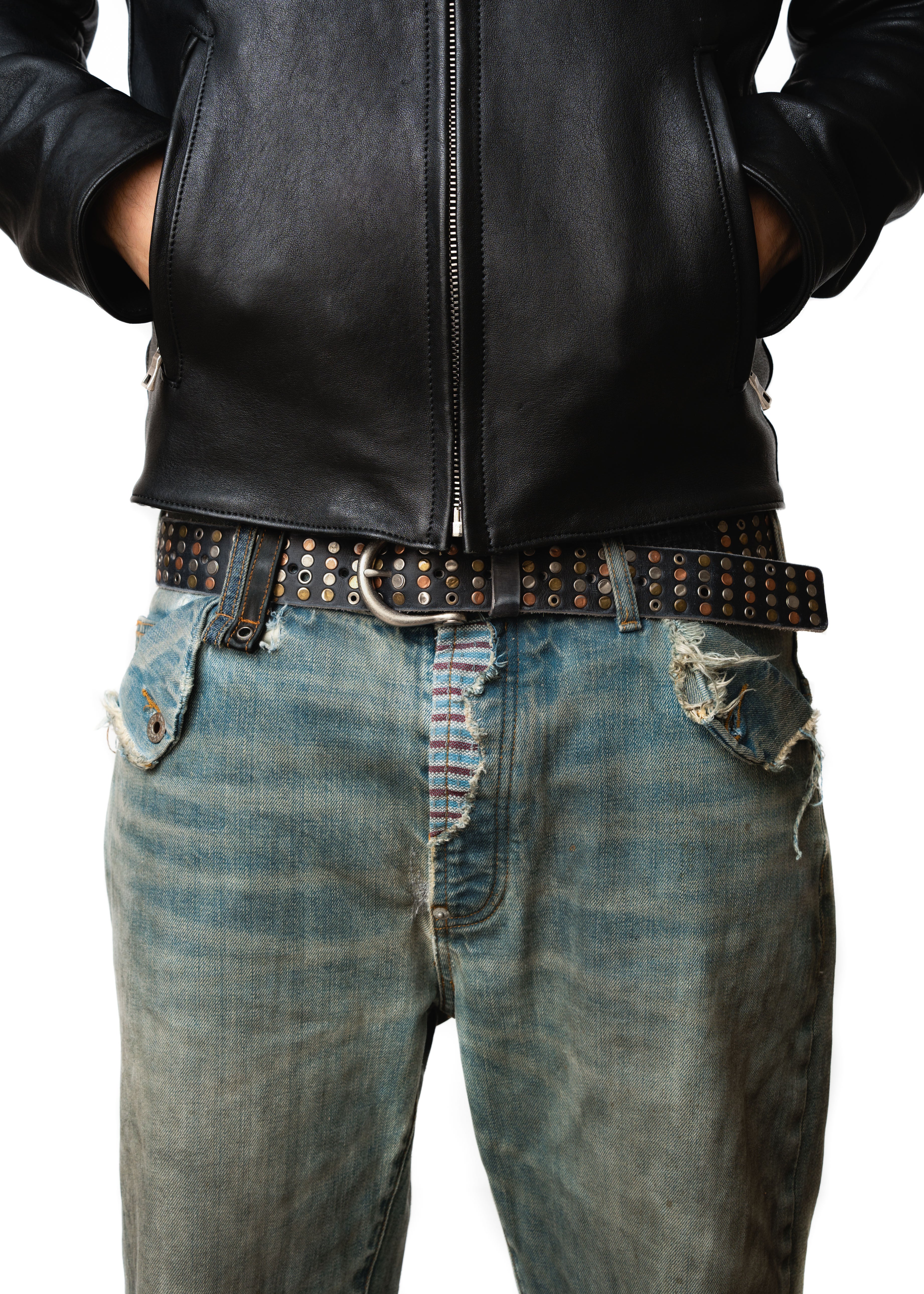 STUDS LEATHER BELT – NO/FAITH STUDIOS