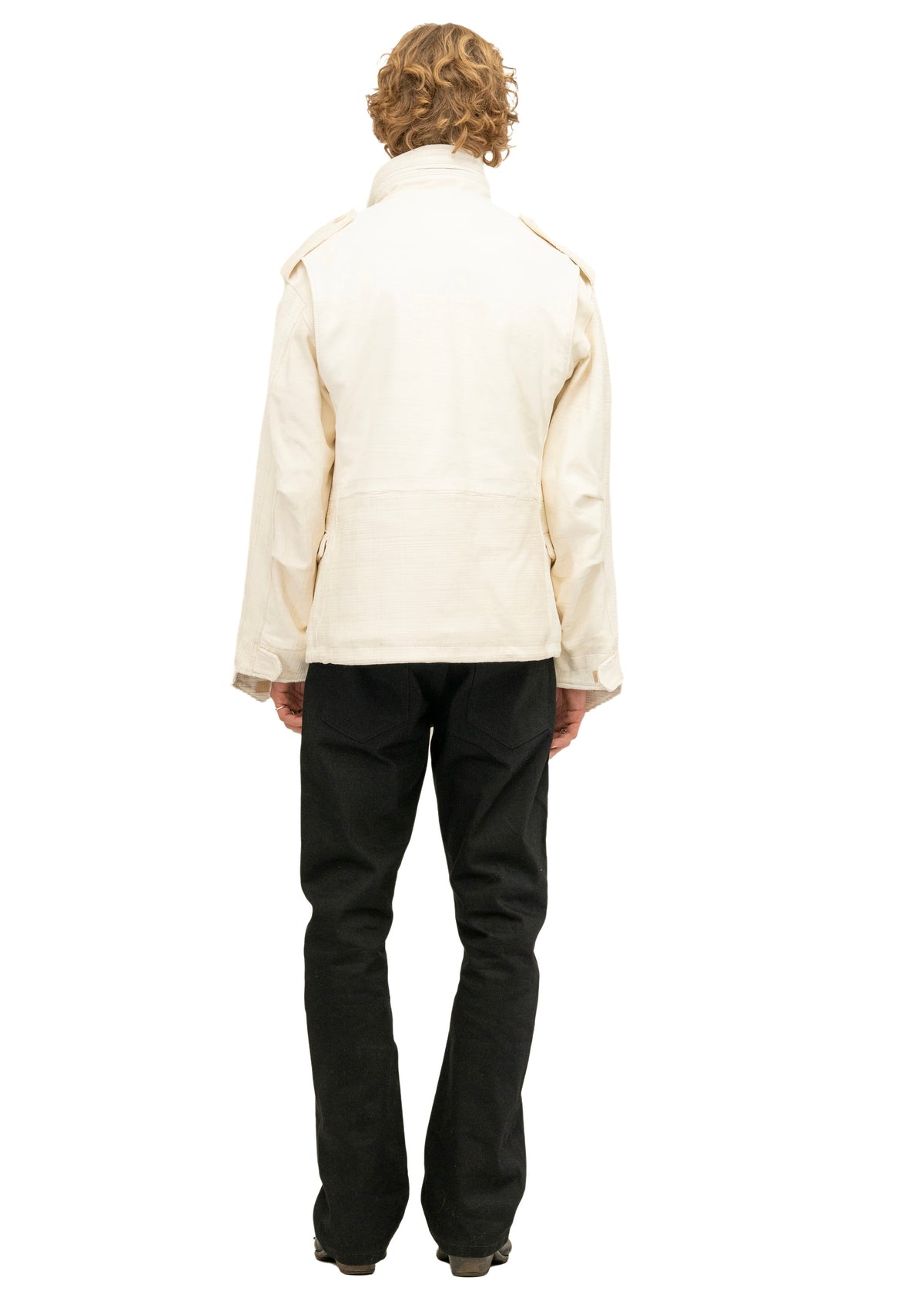 LEATHER FIELD PARKA WHITE