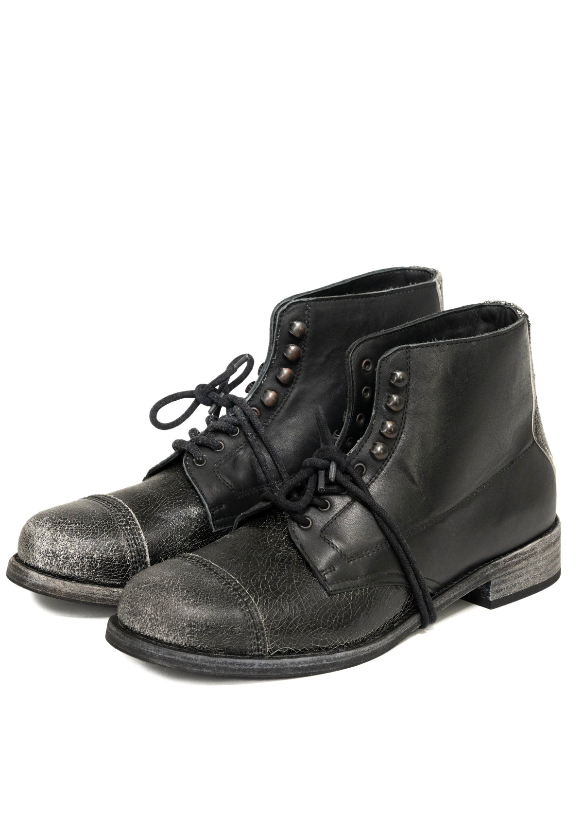 UTILITY BOOTS CRACKED BLACK