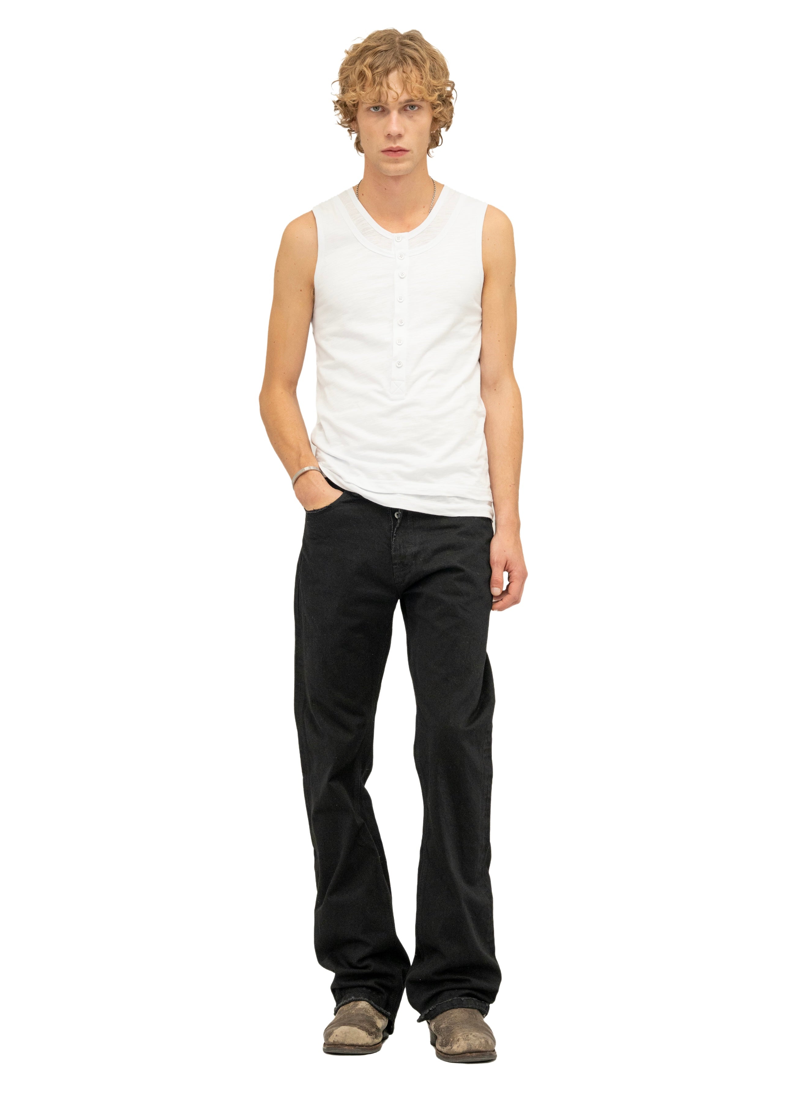 DOUBLE-LAYERED TANK TOP WHITE – NO/FAITH STUDIOS