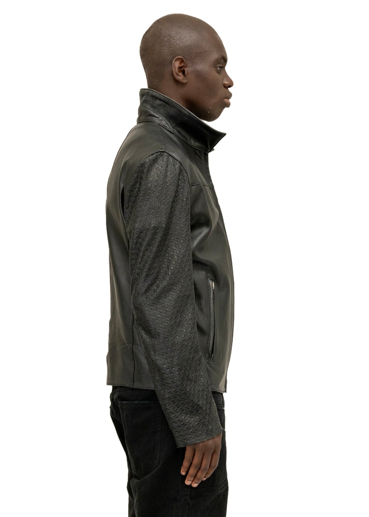 BIKER ONE CUT PERFORATED LEATHER SLEEVES