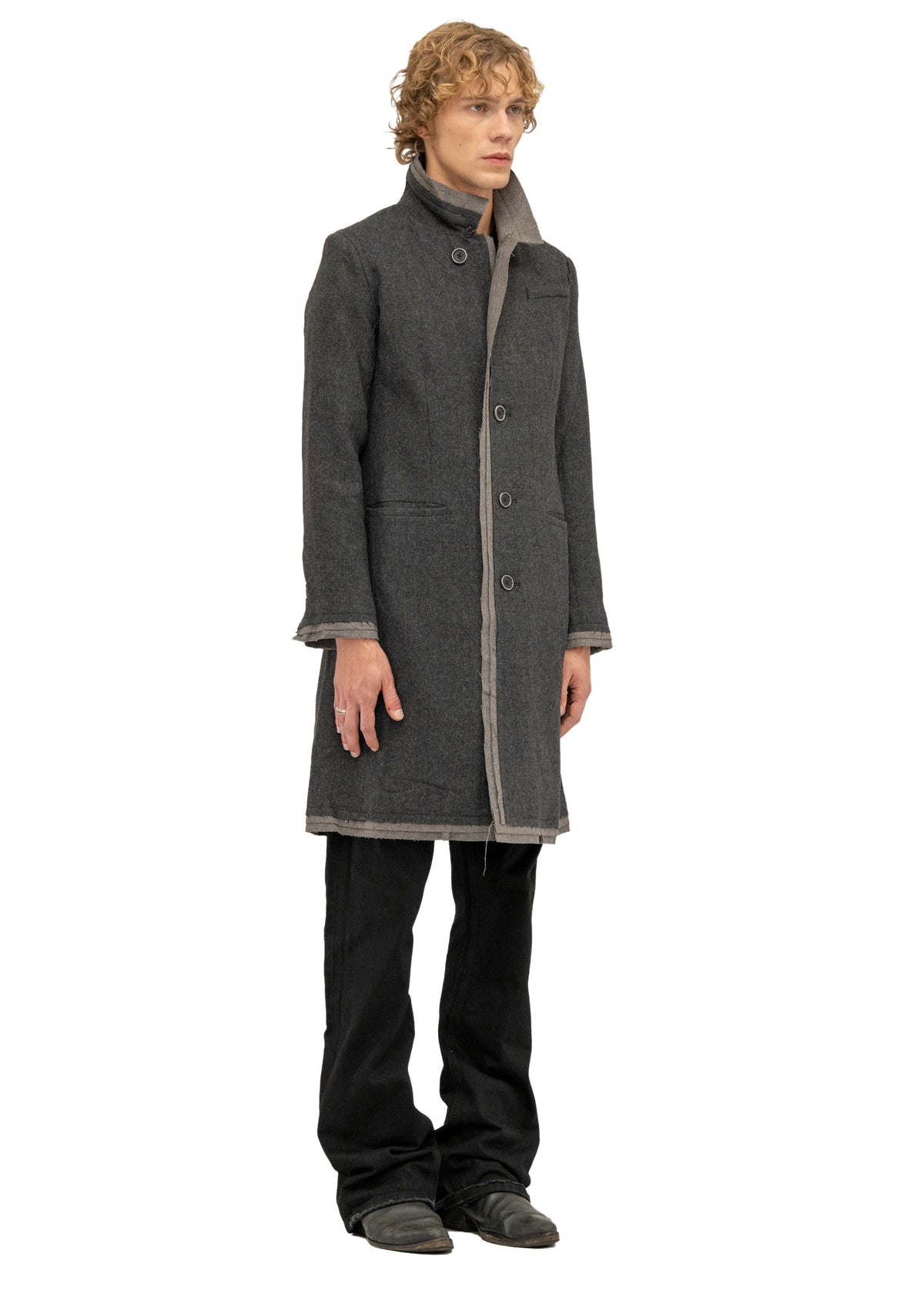 LAYERED WOOL COAT