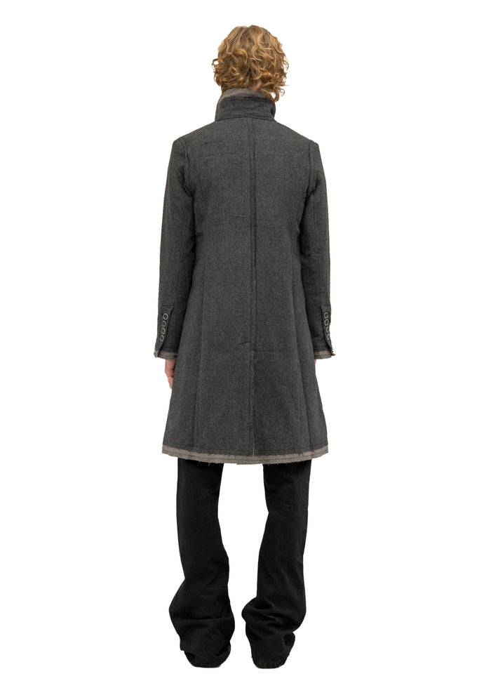 LAYERED WOOL COAT