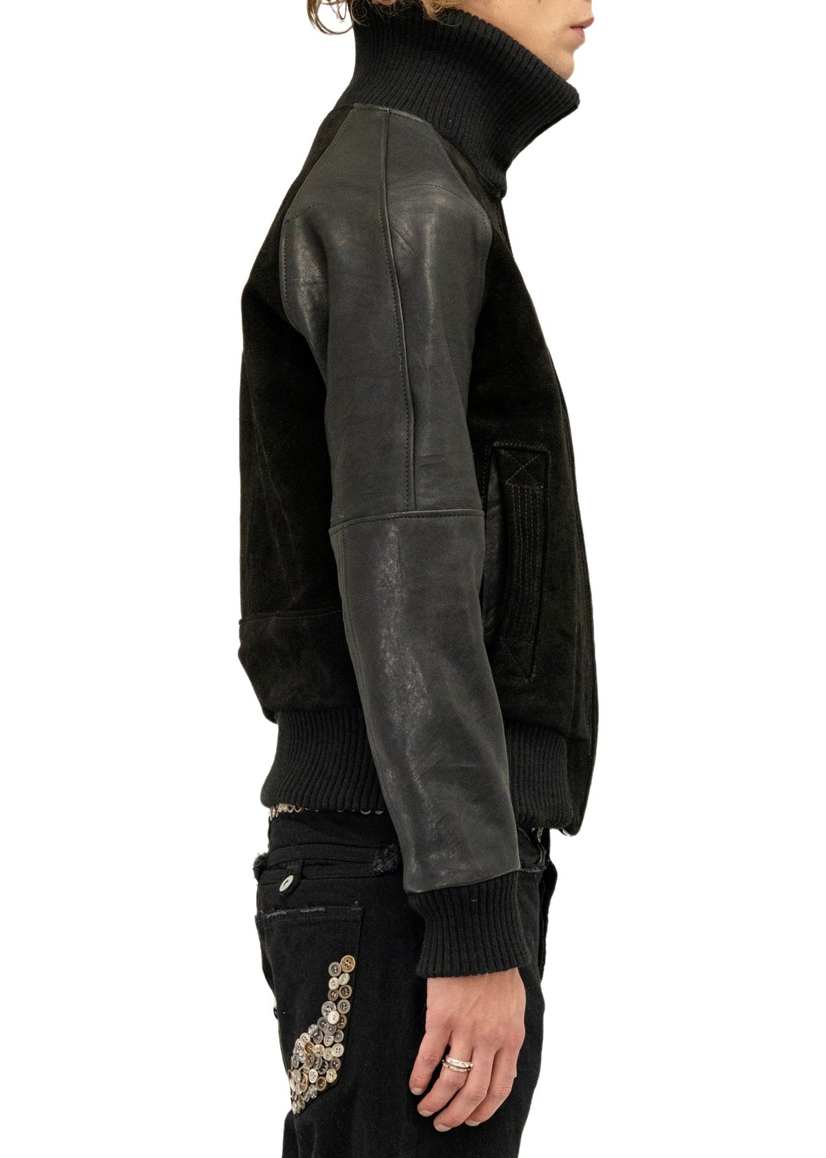 DUST ONE CUT LEATHER JACKET SUEDE