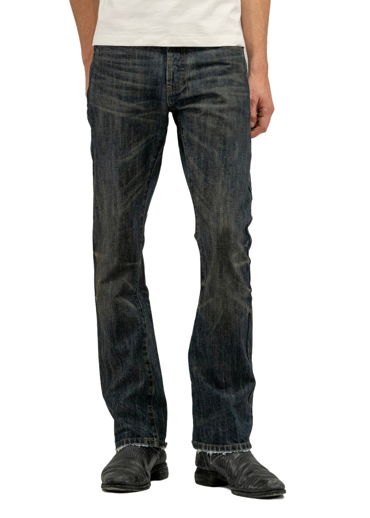 MUDDED SELVEDGE FITTED BOOTCUT DENIM