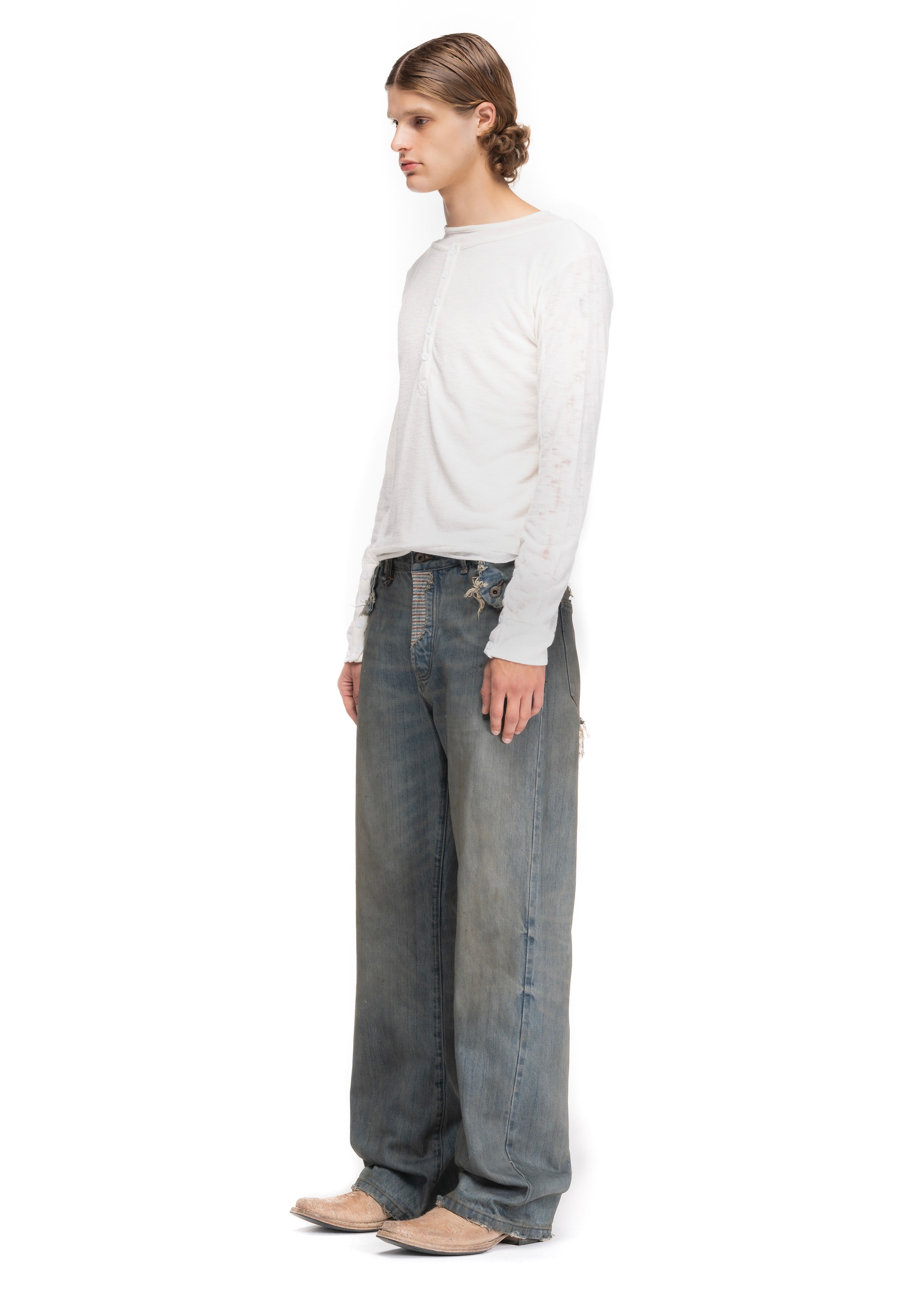 REWORKED SELVEDGE BOOTCUT DENIM – NO/FAITH STUDIOS
