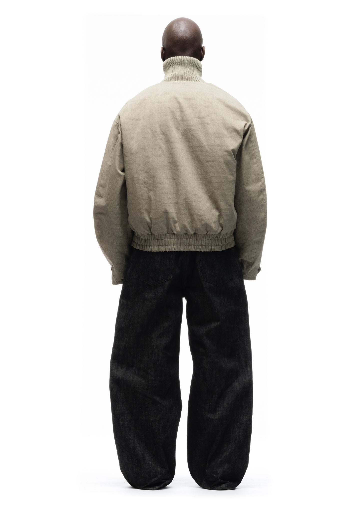 JAPANESE FLIGHT PADDED BOMBER JACKET CONCRETE BEIGE