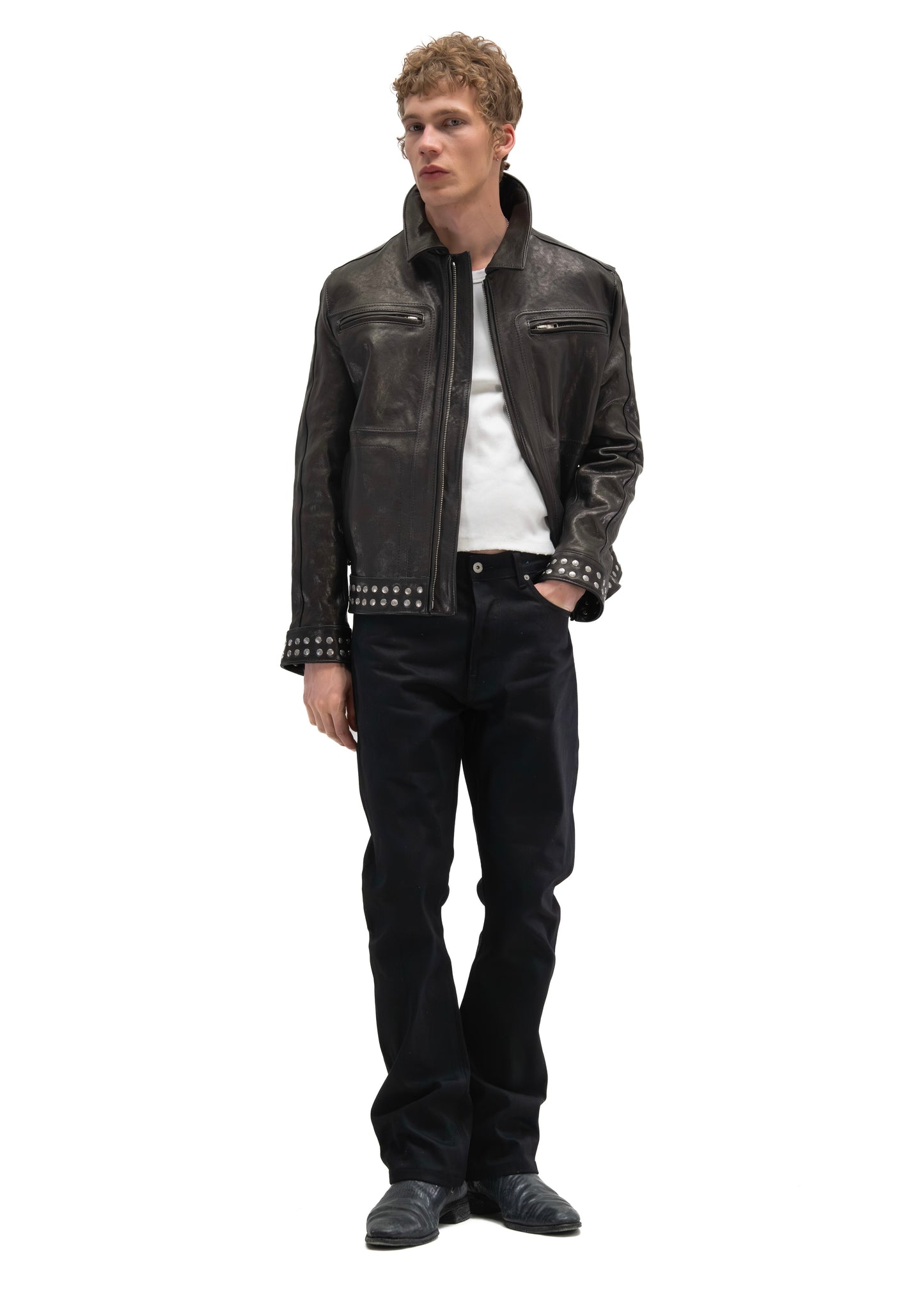 STUDDED HIGHWAY LEATHER JACKET
