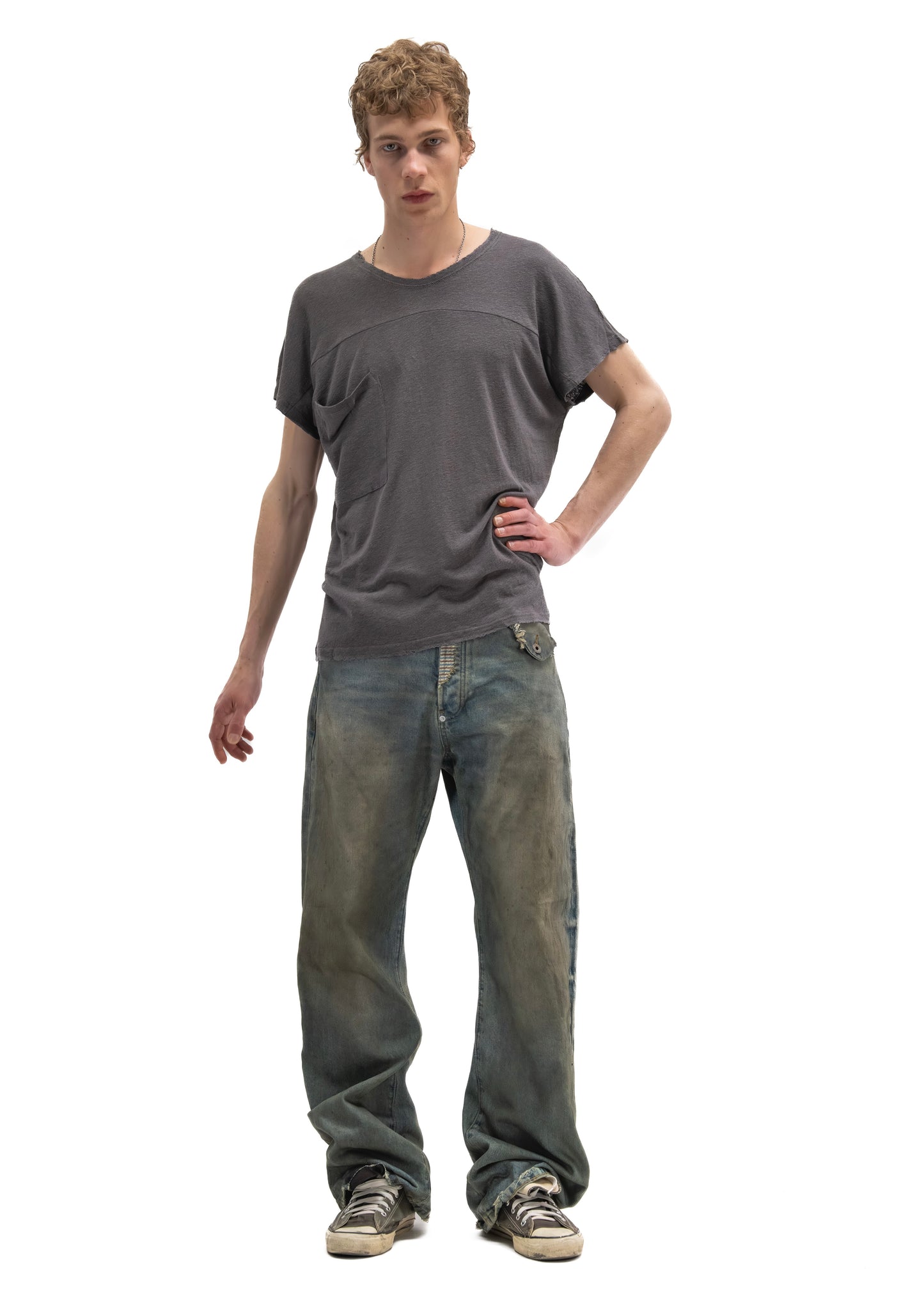 SHADOW SLEEVE T-SHIRT GREY