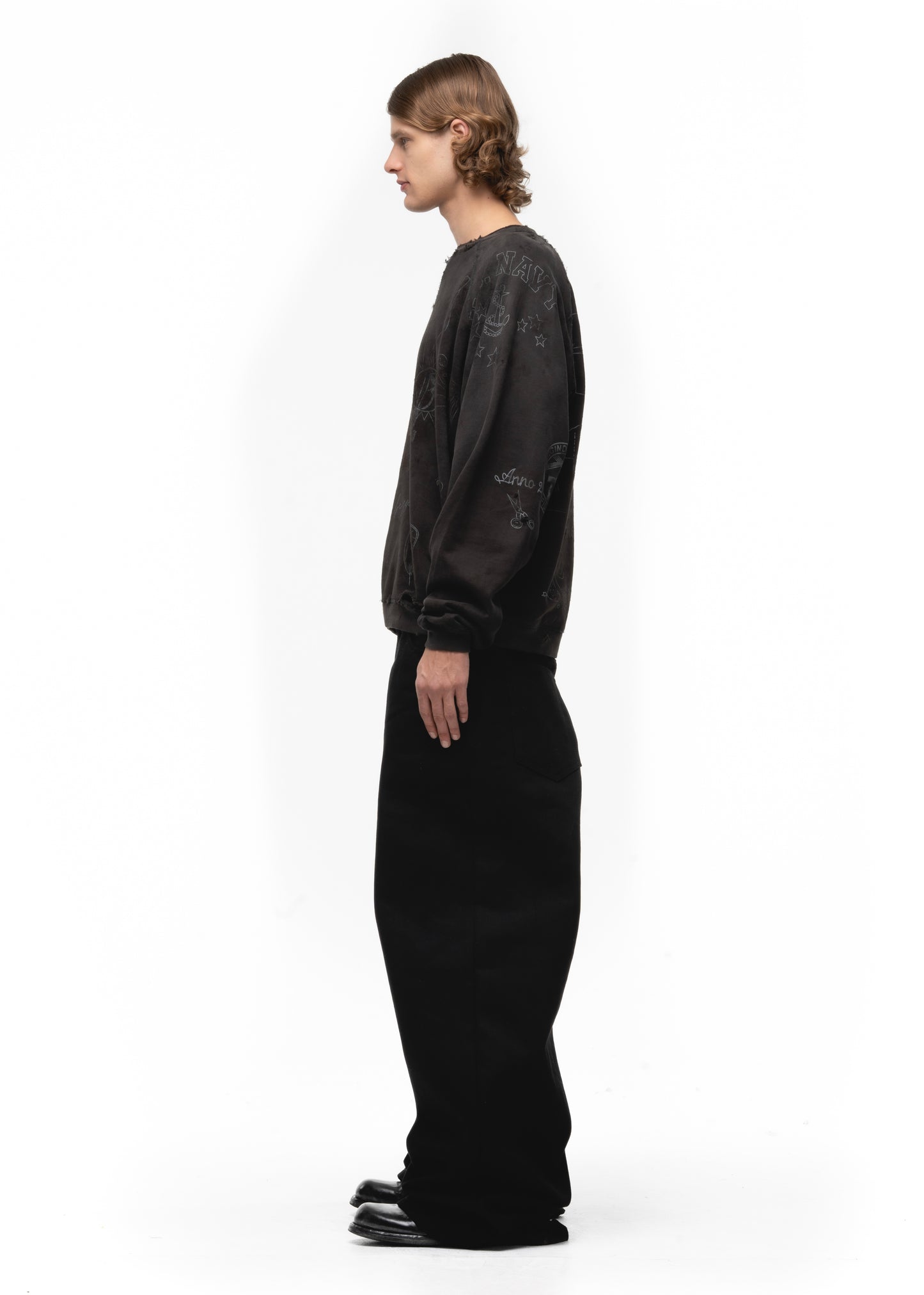 RAW DENIM JAPANESE ULTRA LOOSE FIT BLACK