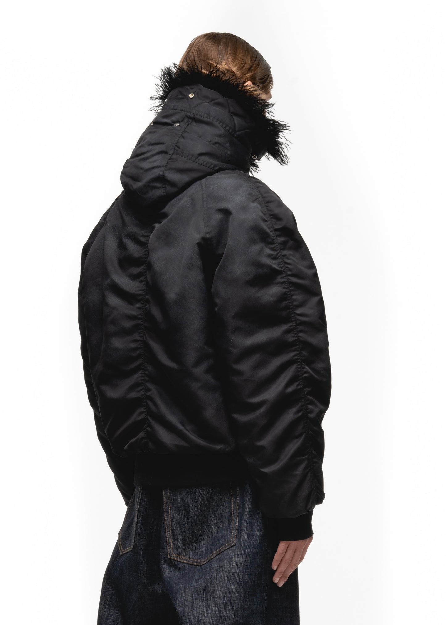 ASTRO FUR BOMBER JACKET BLACK