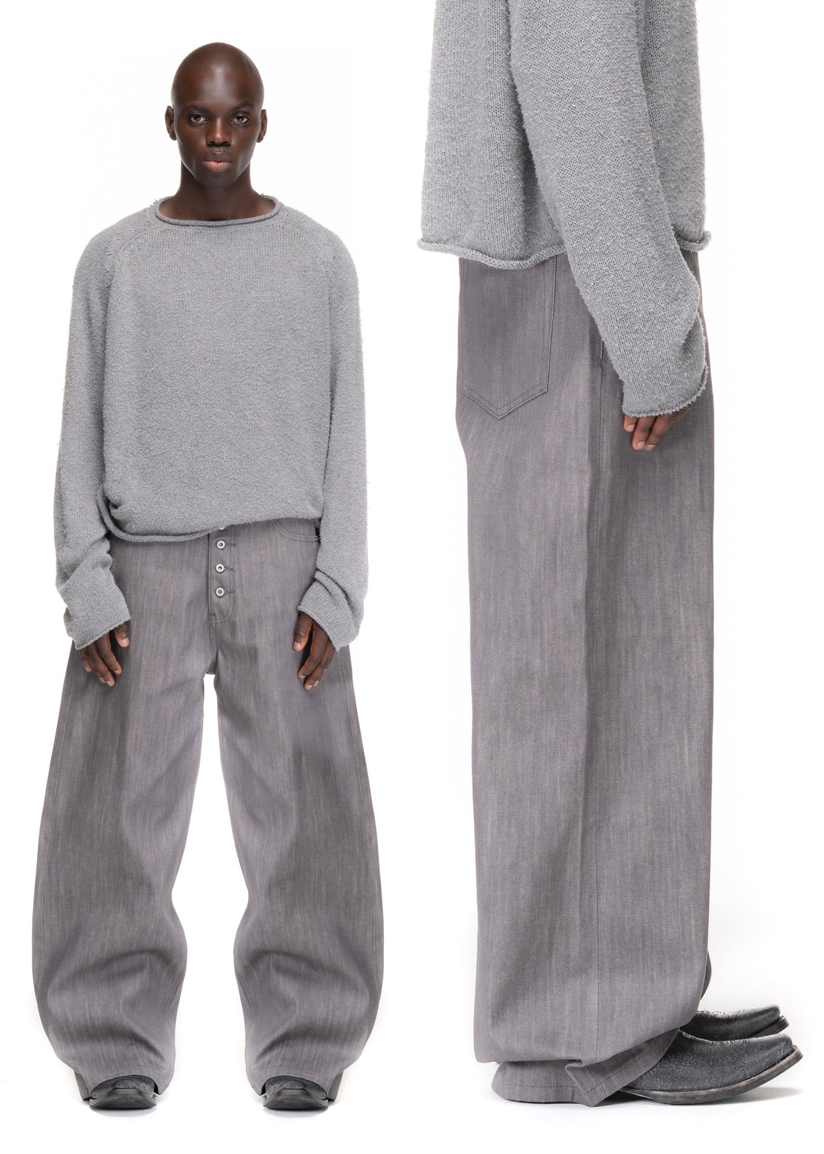 RAW DENIM JAPANESE LOOSE FIT GREY – NO/FAITH STUDIOS