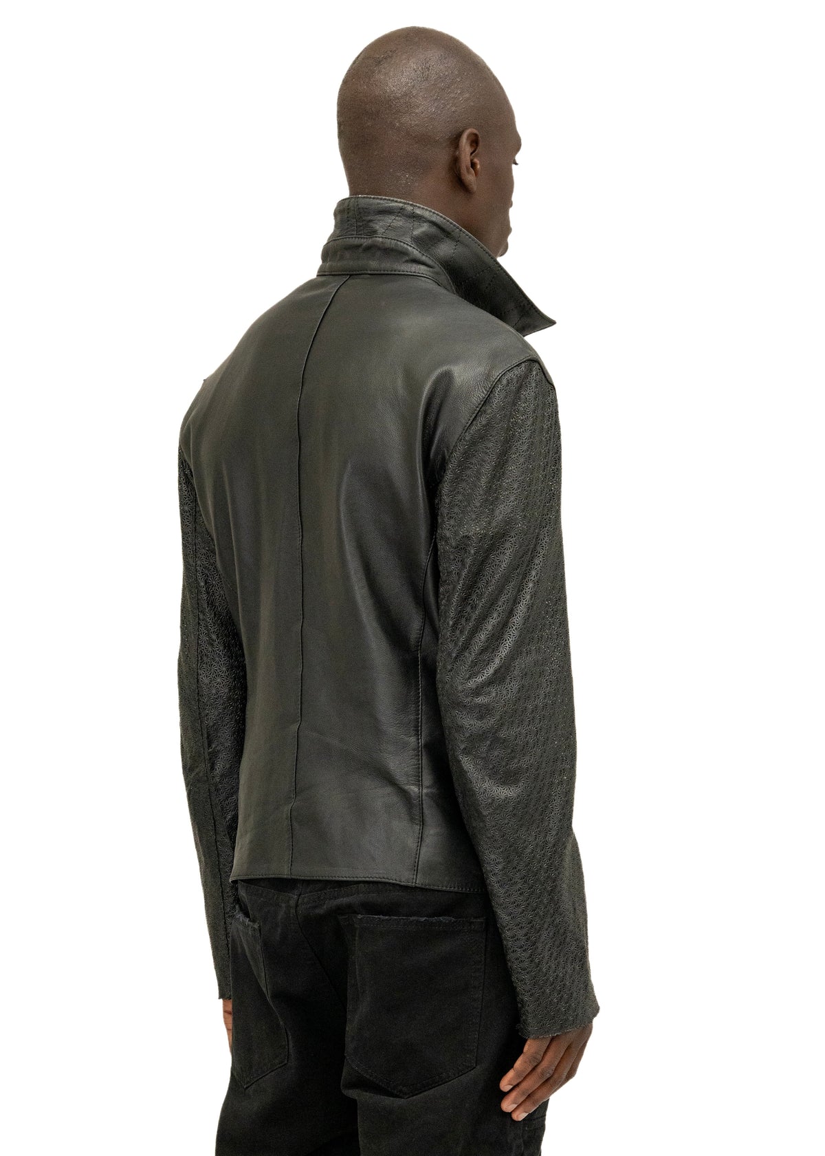 BIKER ONE CUT PERFORATED LEATHER SLEEVES