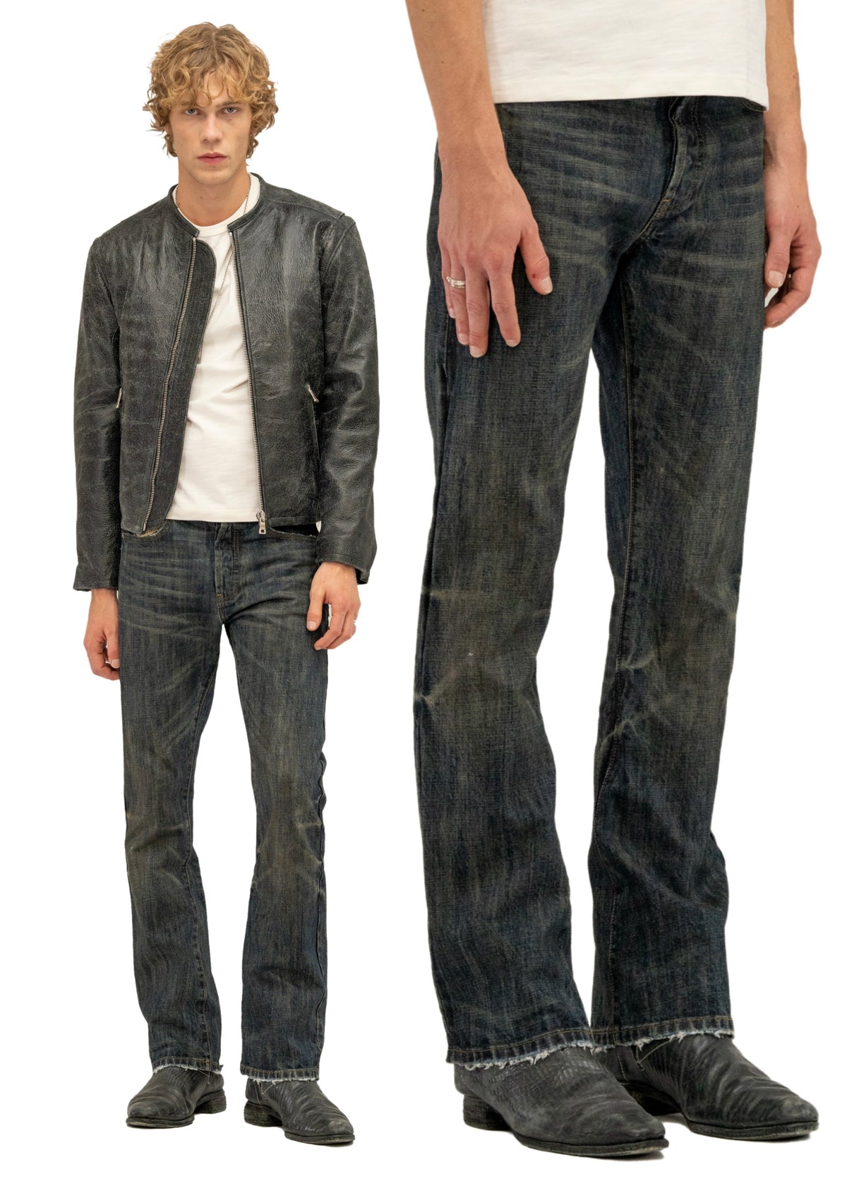 MUDDED SELVEDGE FITTED BOOTCUT DENIM