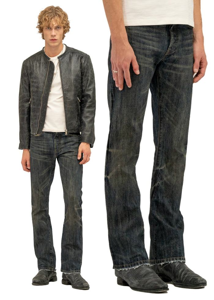 MUDDED SELVEDGE FITTED BOOTCUT DENIM