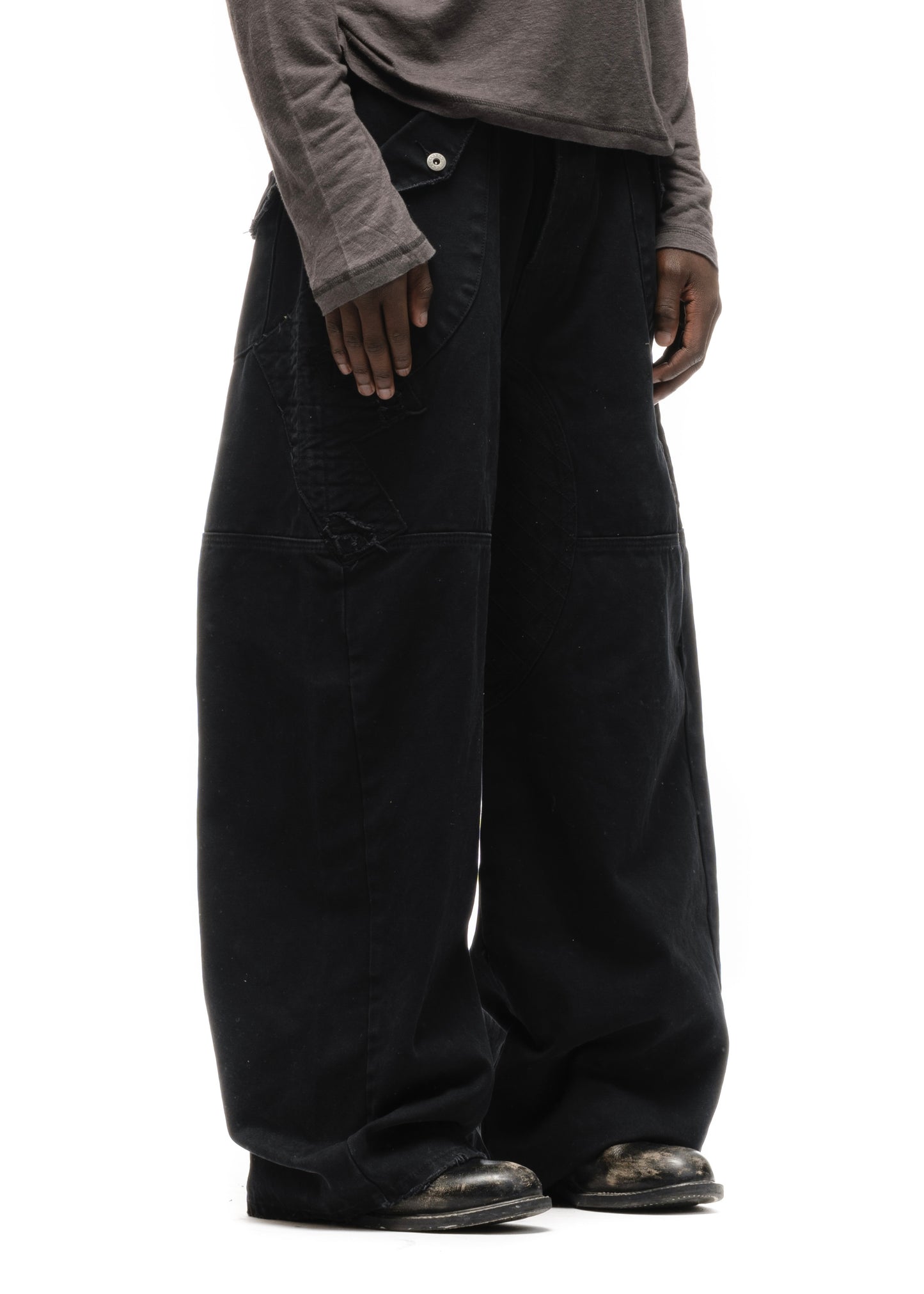 F8 REWORKED PANTS BLACK