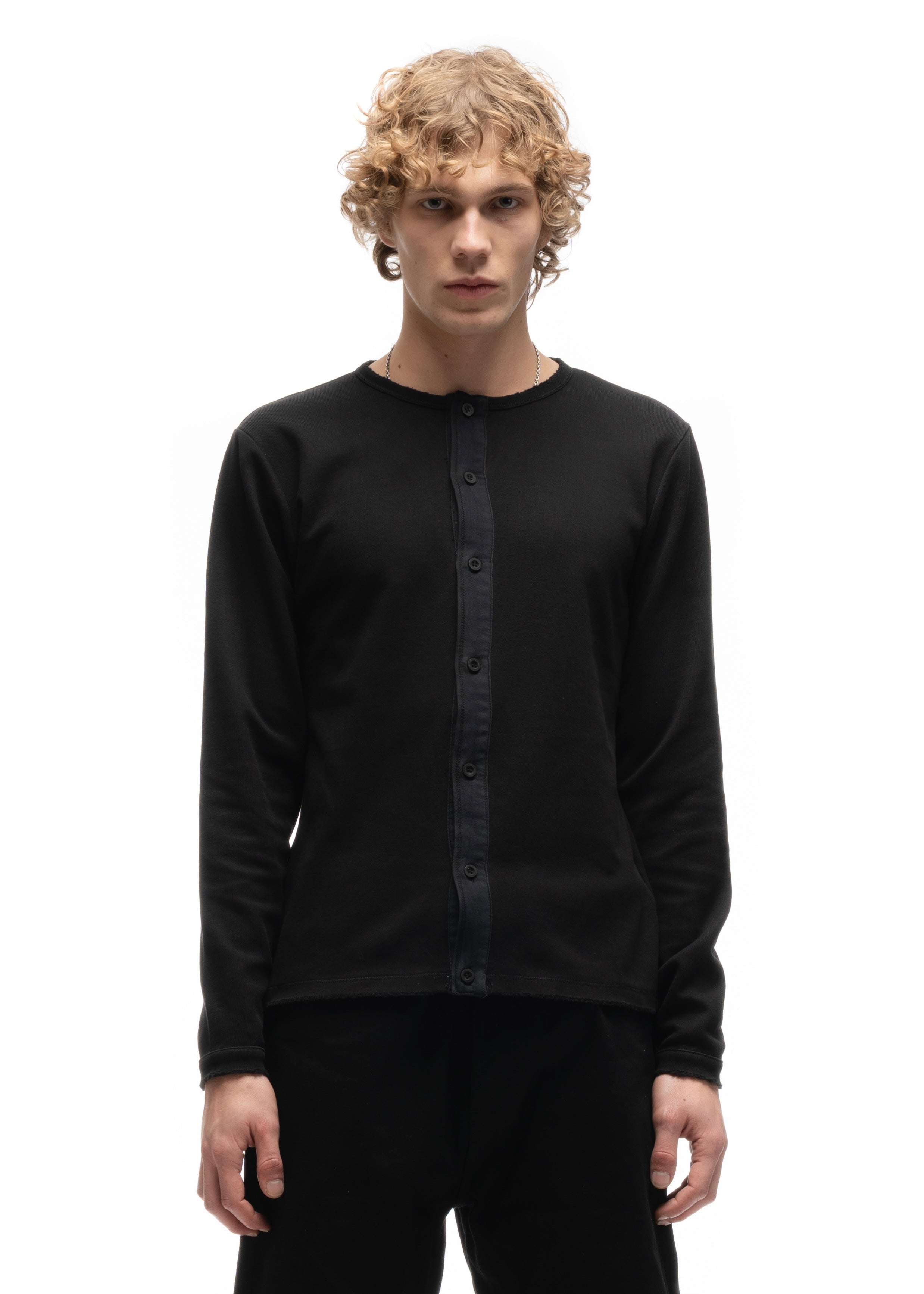 JAPANESE BUTTON-UP CARDIGAN BLACK – NO/FAITH STUDIOS